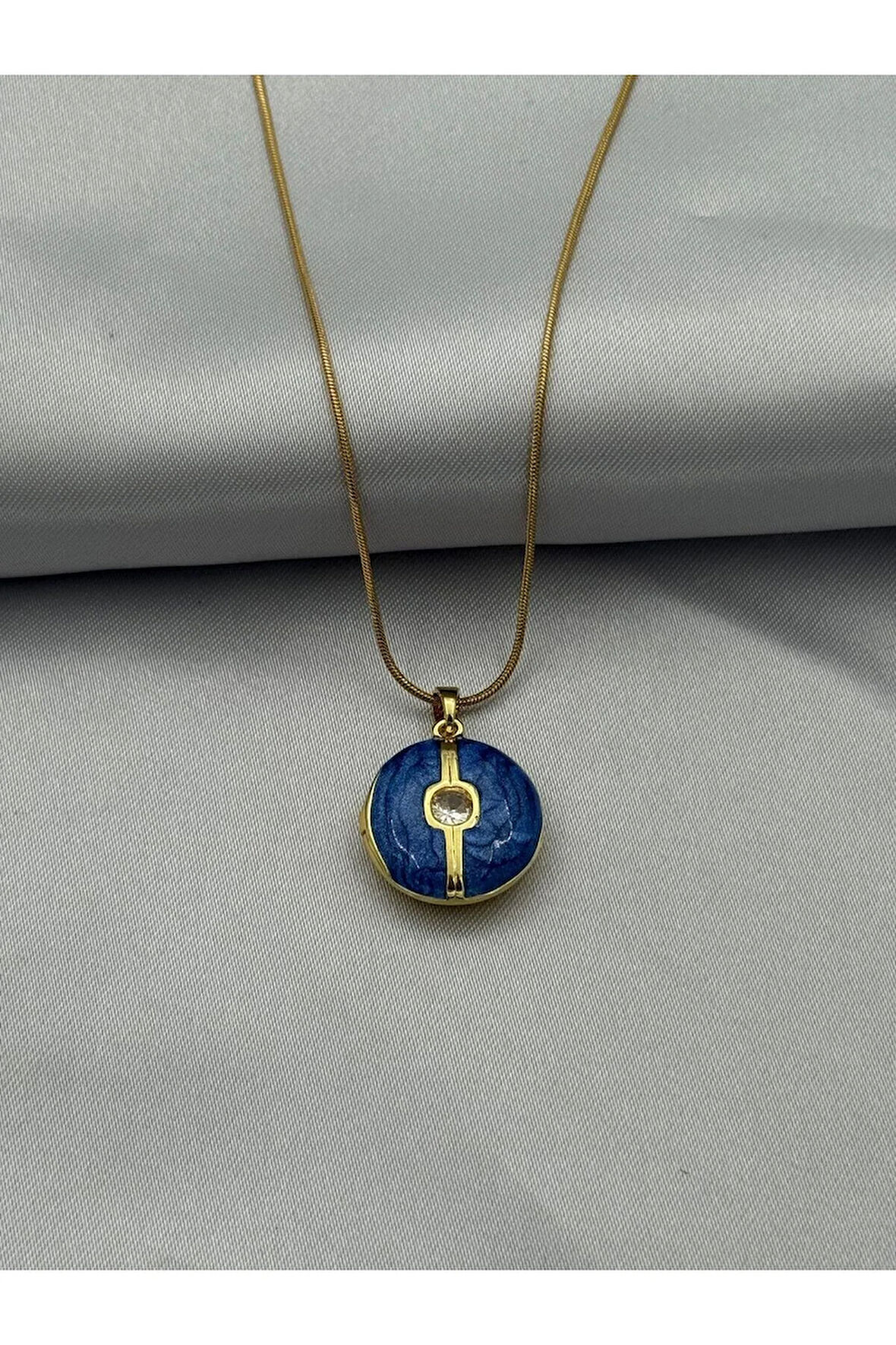 Çelik Kapaklı Kolye 45cm // KOLYE-5069