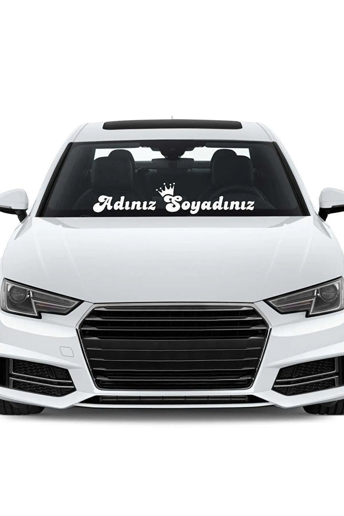 Taçlı Isme Özel Yazı Yazdırma Ön Cam Sticker, Araba, Oto, Etiket, Tuning, Aksesuar, Modifiye, Arma,