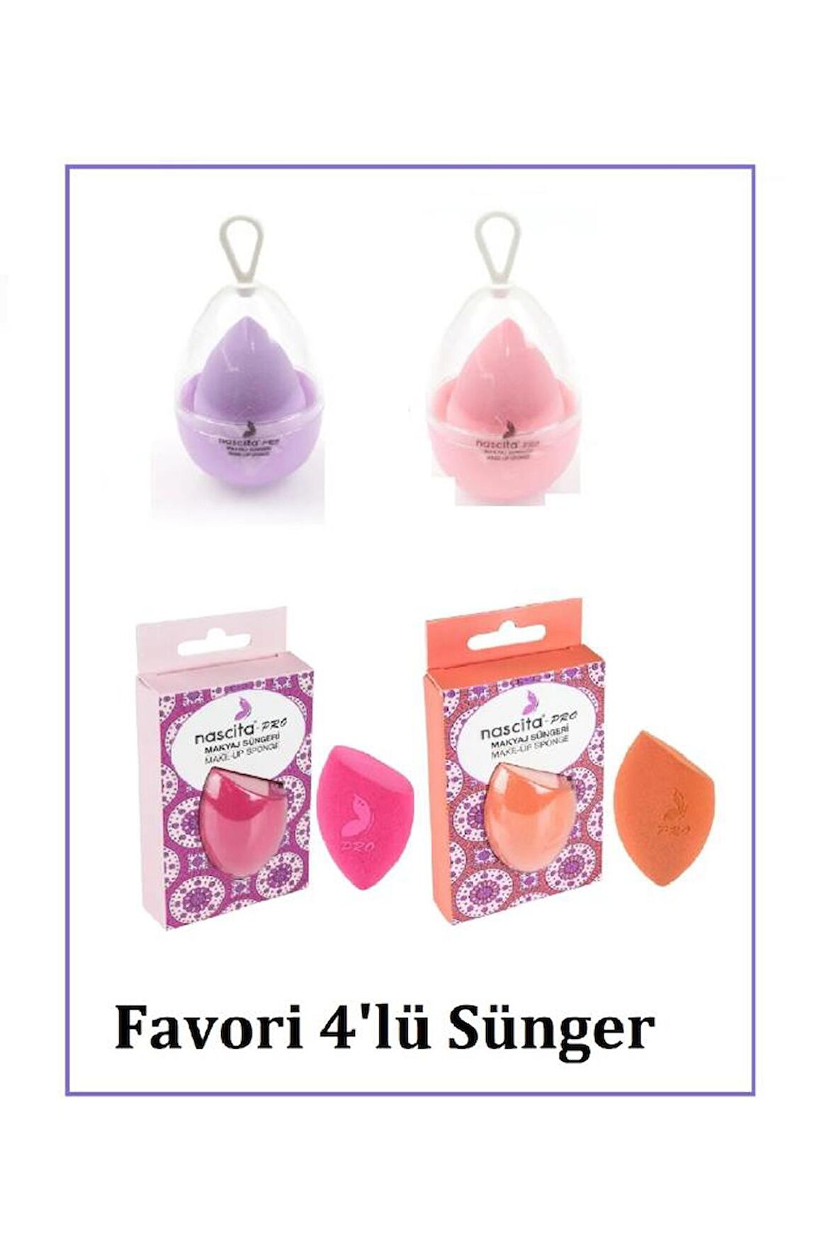 Nascita Kutulu Yumurta Sünger Favori 4'lü Set