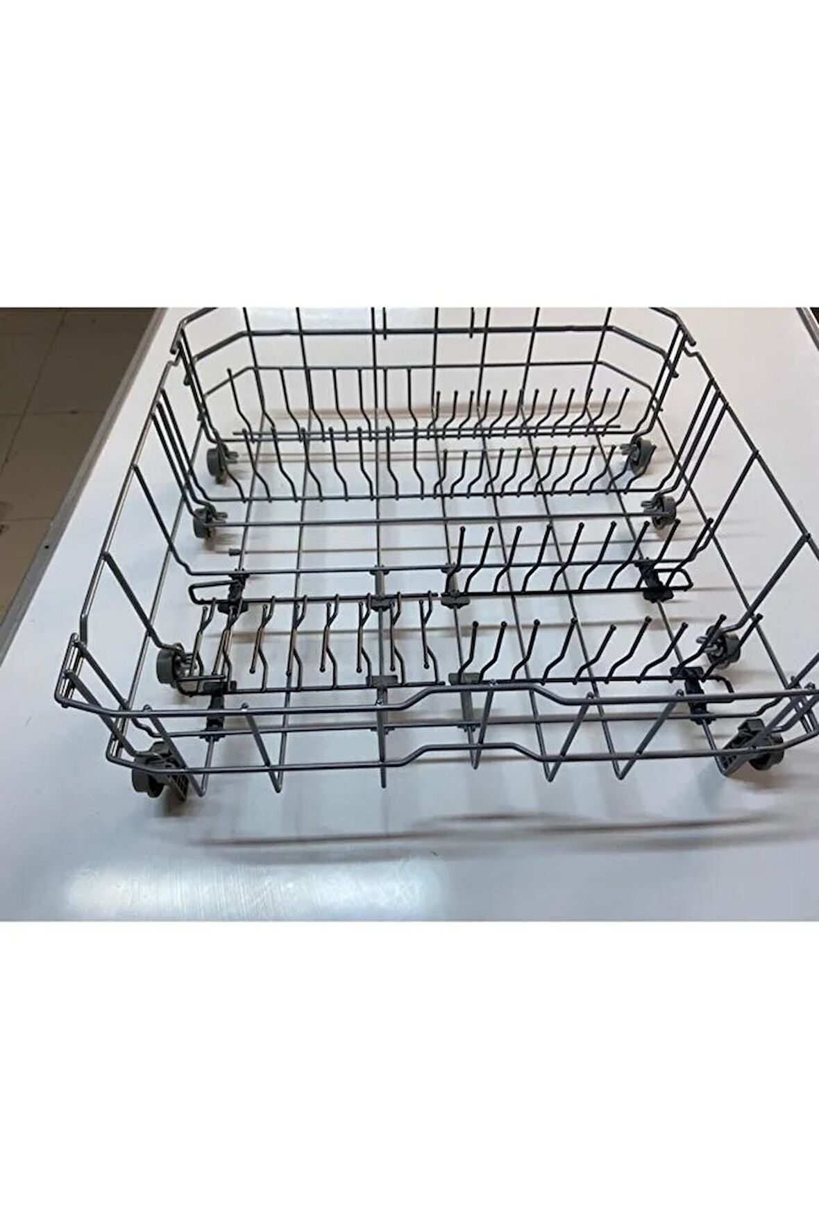 Bulaşık Makinesi Alt Sepet + Üst Sepet Orjinal Ürün Kırılmaz Teker Katlanır Model