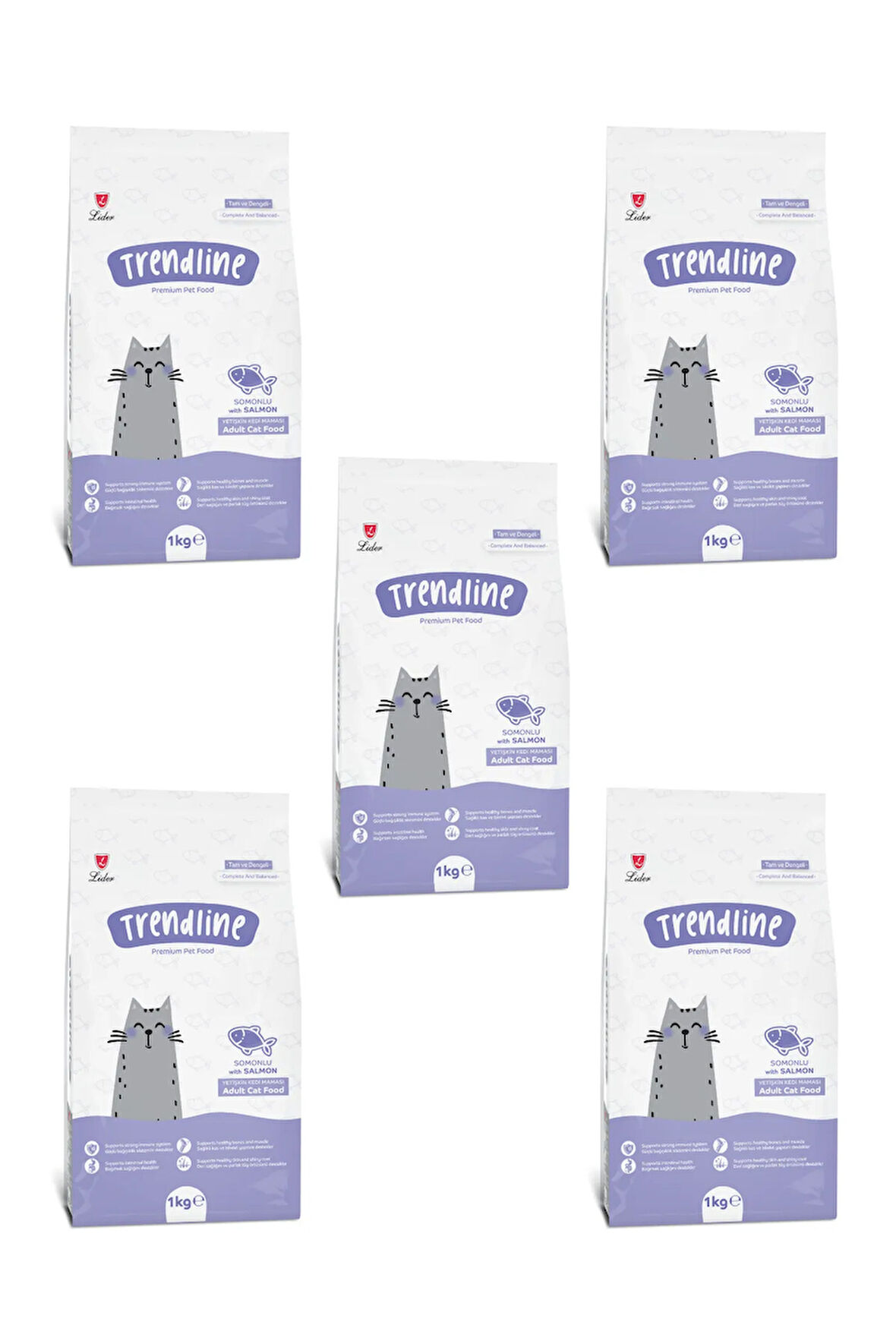 Somonlu Kedi Maması - 1 Kg X 5 Adet