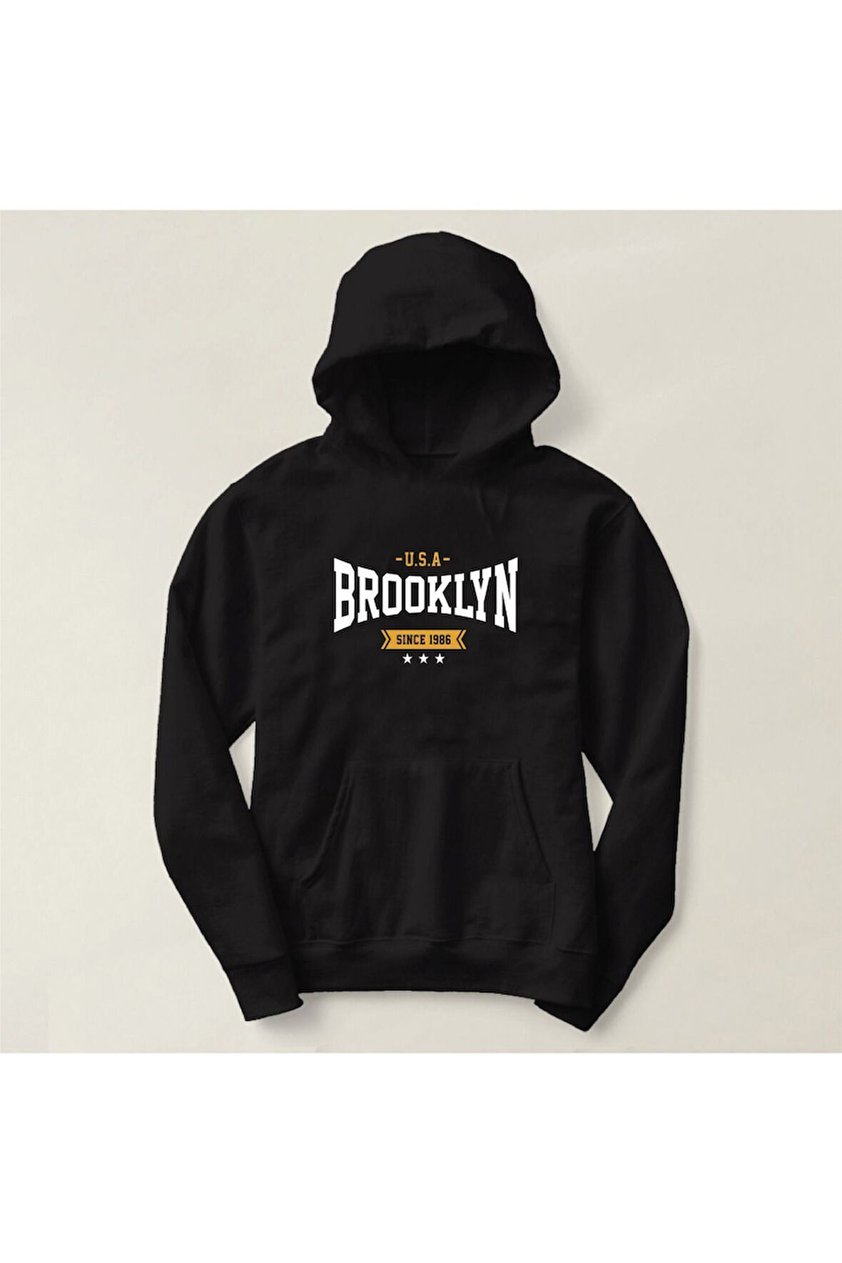 Unisex Baskılı Oversize Kapşonlu Sweatshirt