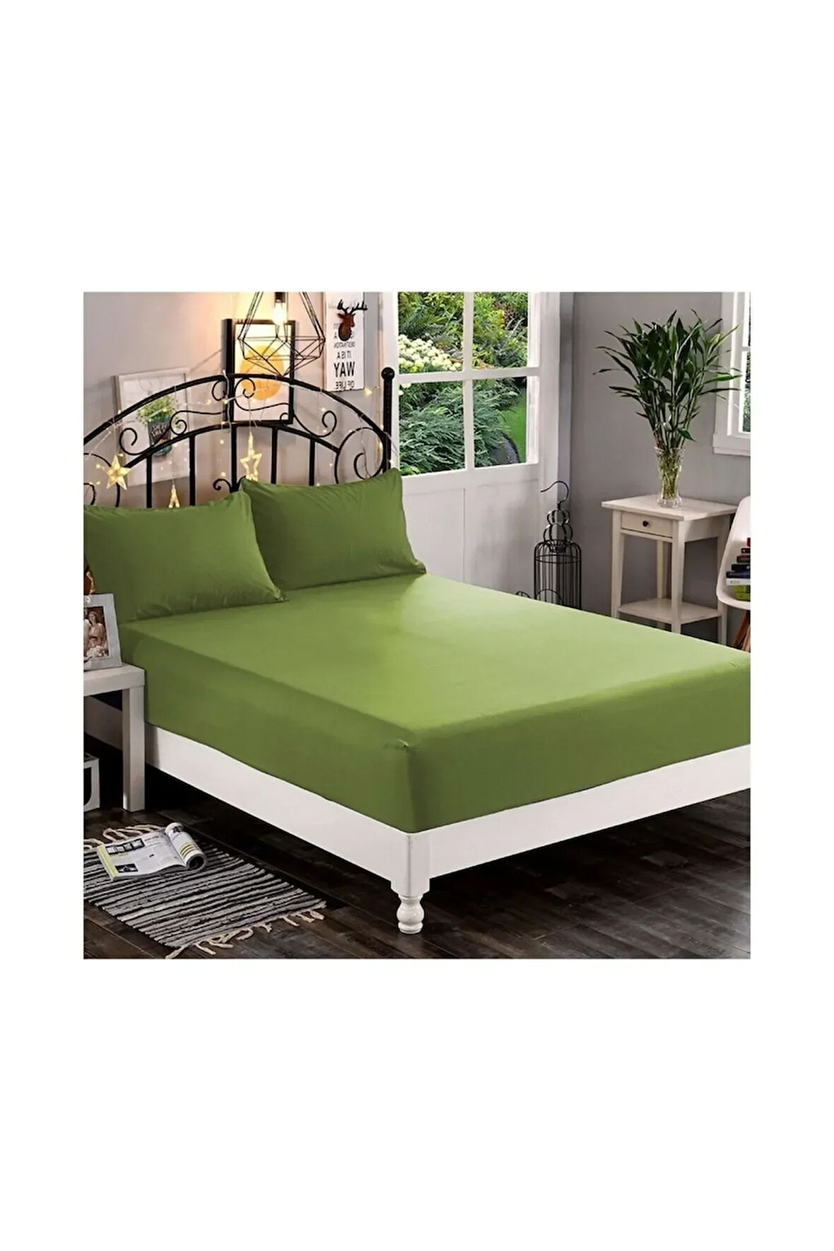 120’lik Penye Lastikli Çarşaf 120*200 Cm (haki)