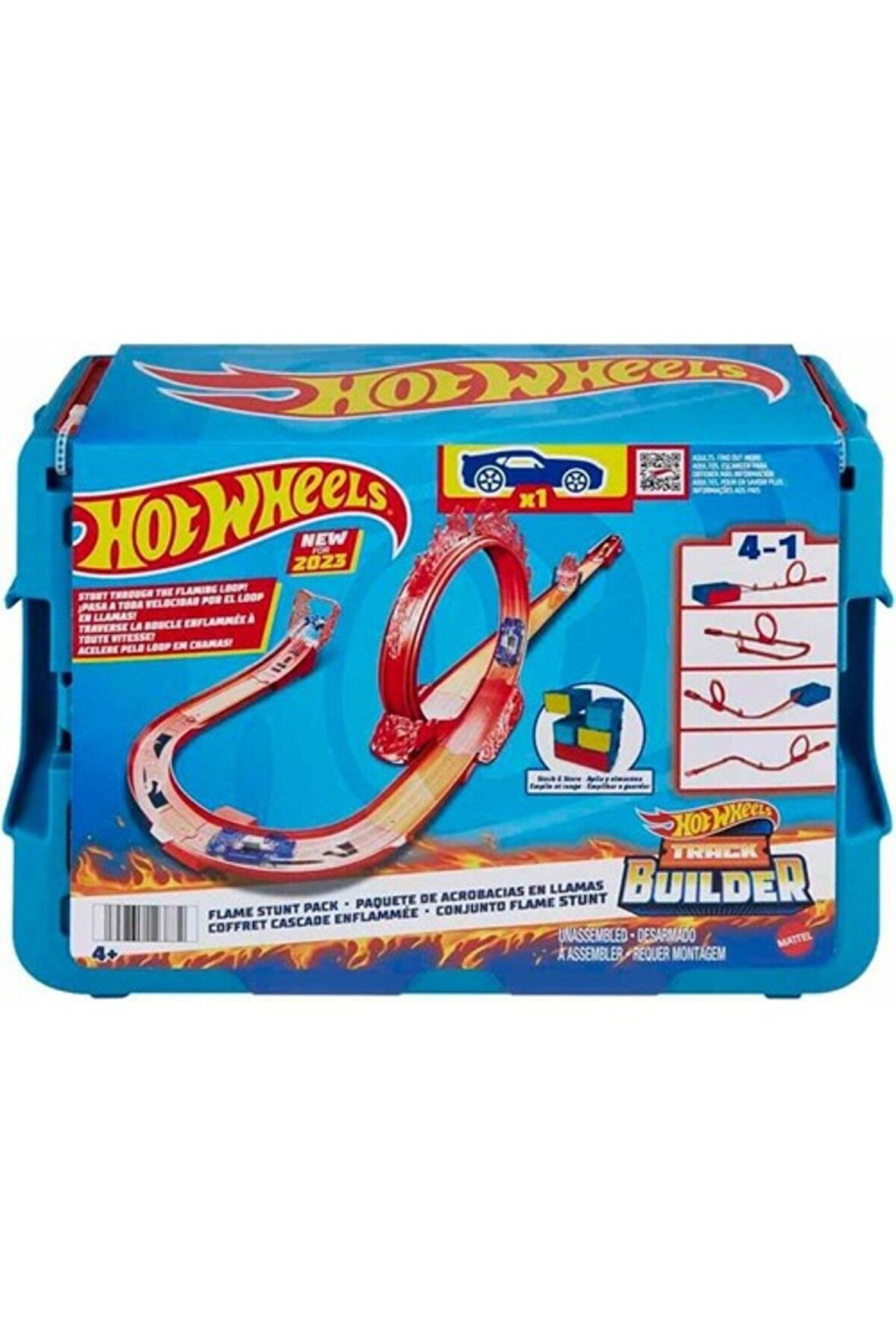 Hot Wheels Track Builder Alev Temalı Akrobasi Seti HMC04