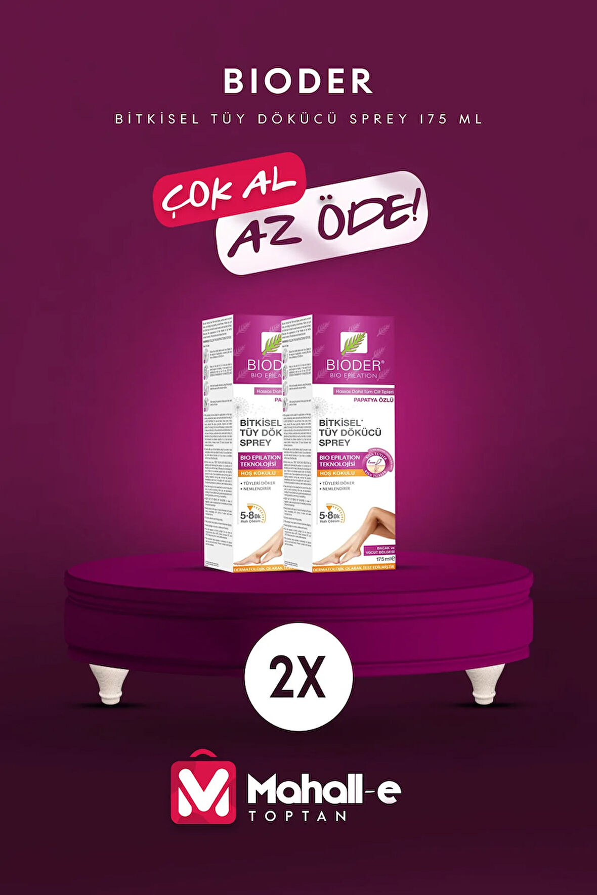 Bitkisel Tüy Dökücü Sprey 175 ml 2'li