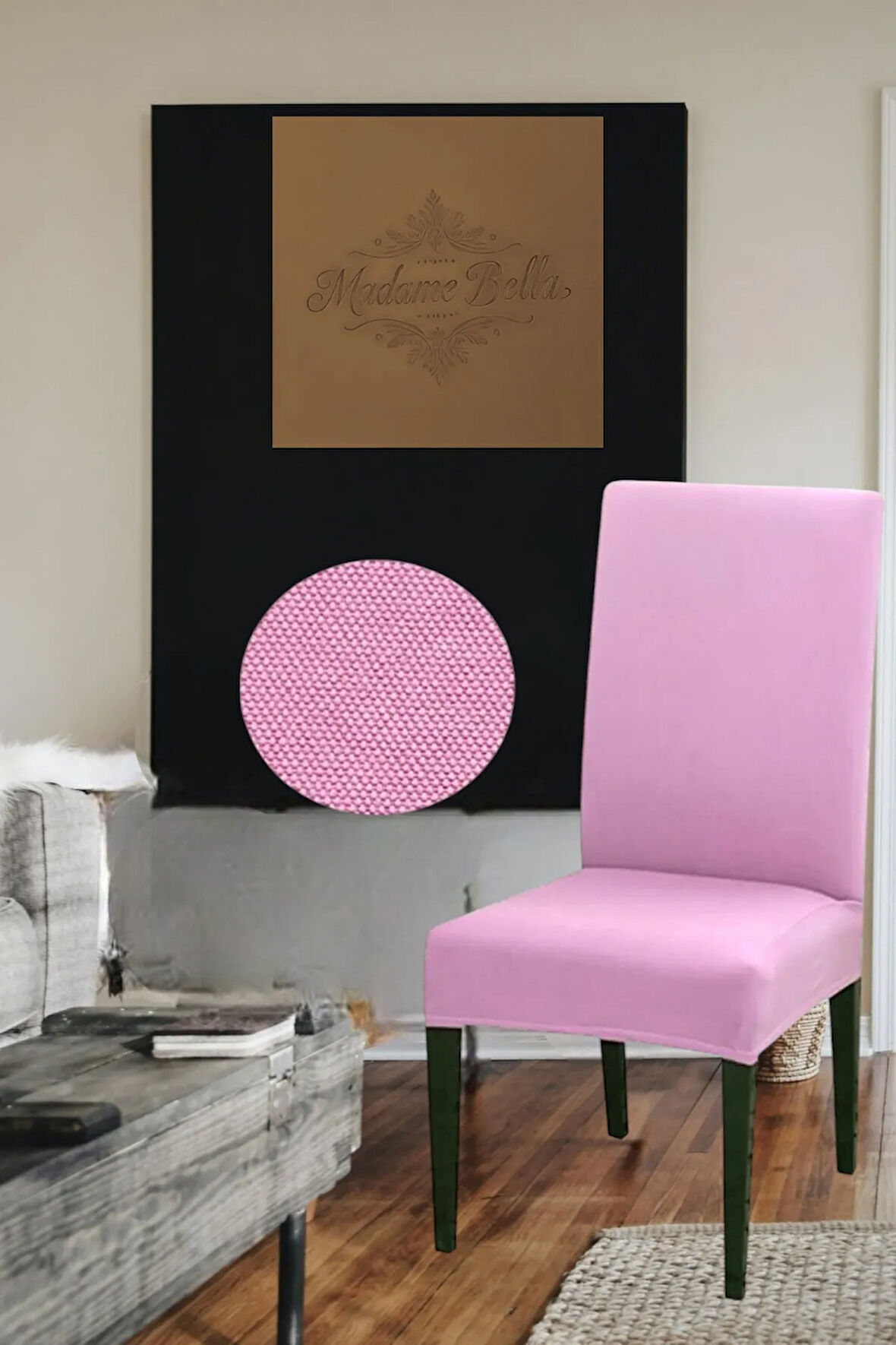1 adet Likralı Esnek Yıkanabilir Sandalye Örtüsü 45x45x60 boyutlarında Bal Peteği Sandalye Kılıfı