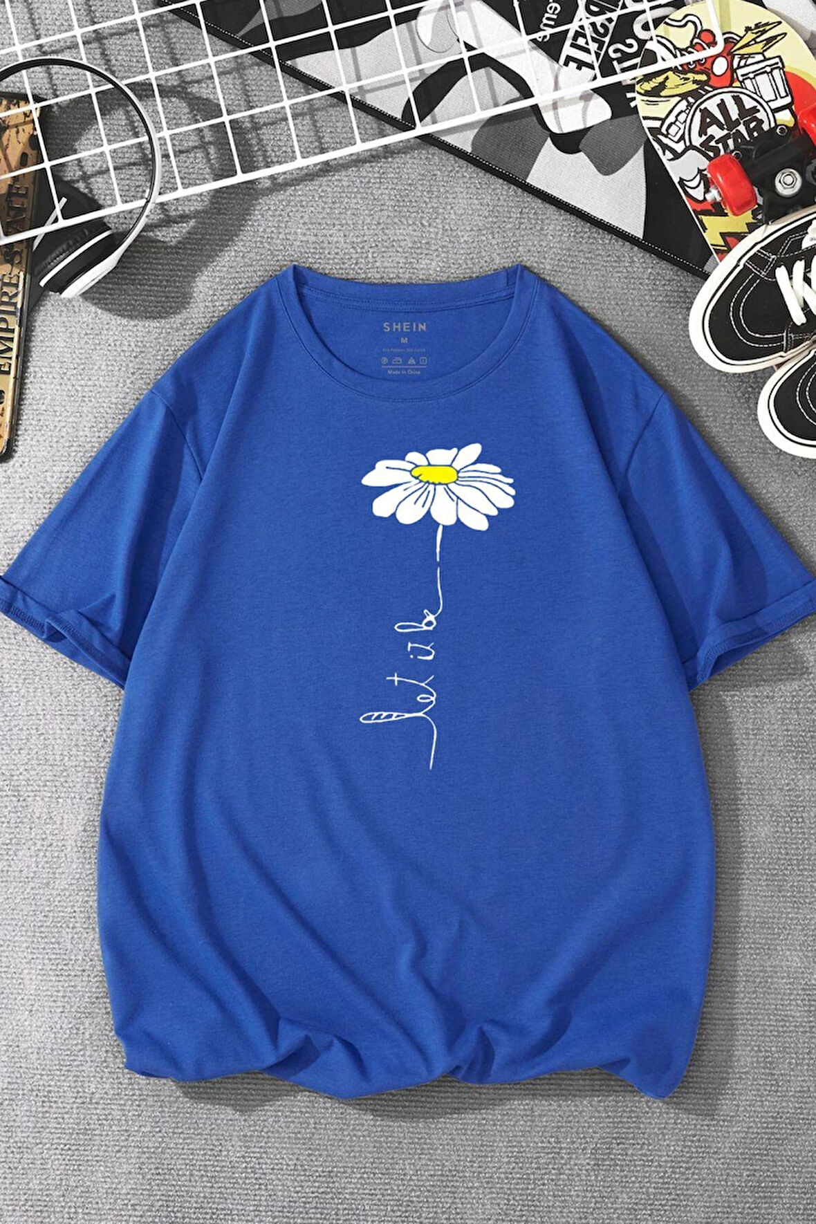 Unisex Papatya Baskılı Tshirt GARALİO