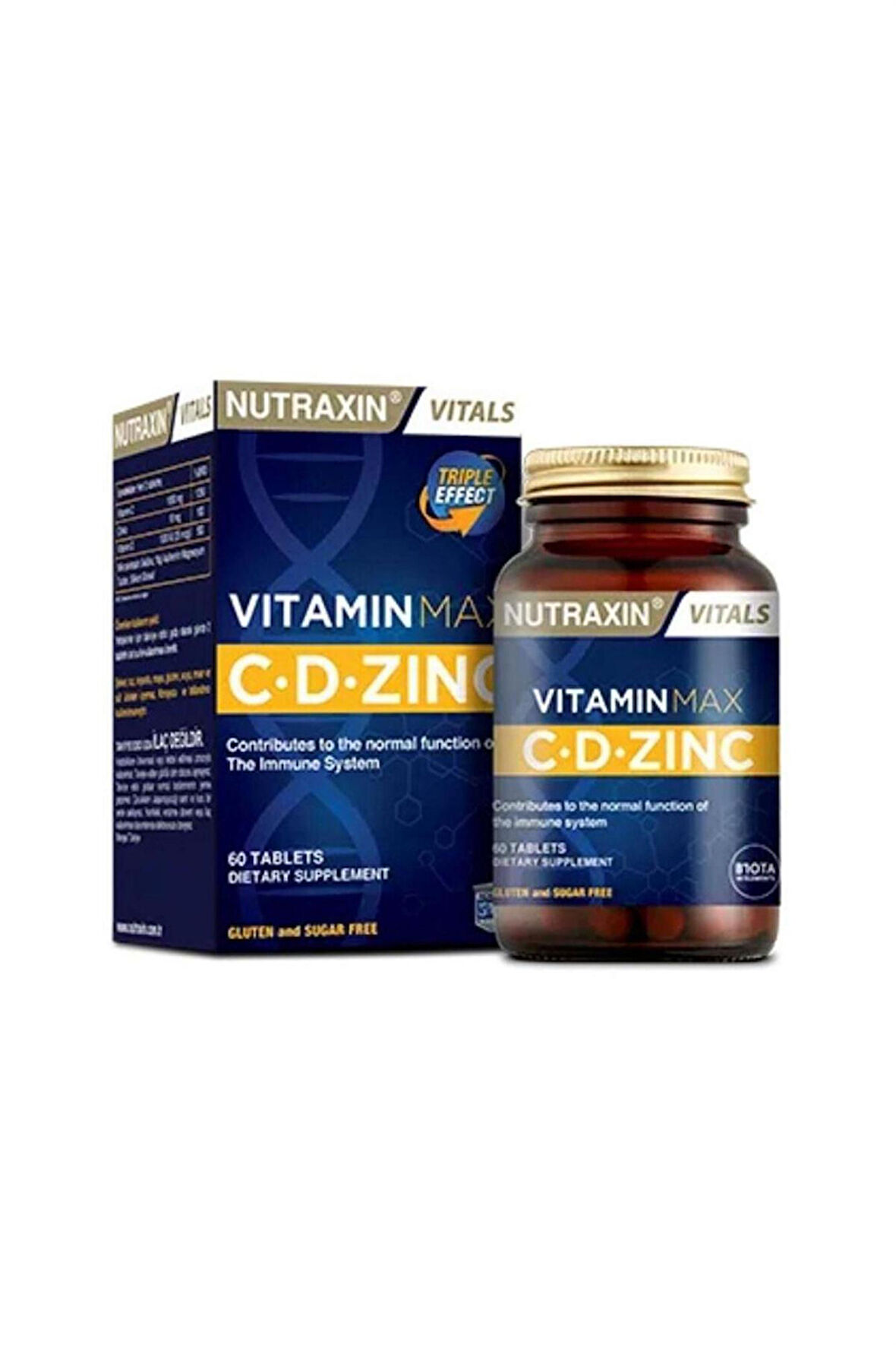 Nutraxin Vitamin Max C + D Zinc 60 Tablet