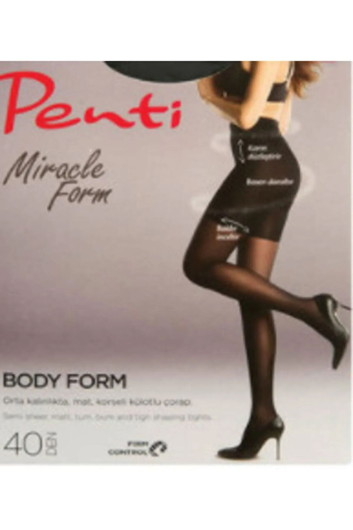 40'den Body Form 2li Korseli Külotlu Çorap