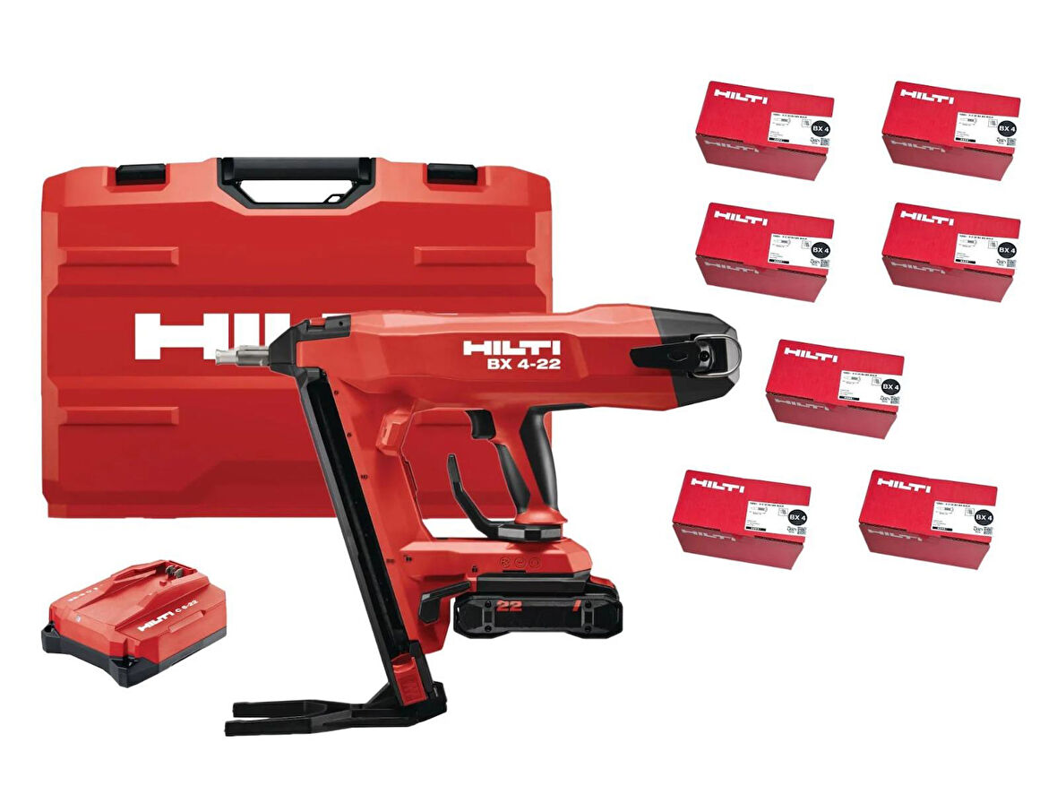 Hilti BX 4-22 AKÜLÜ ÇİVİ ÇAKMA TABANCA SETİ (7.000 Adet Çivi Dahil)