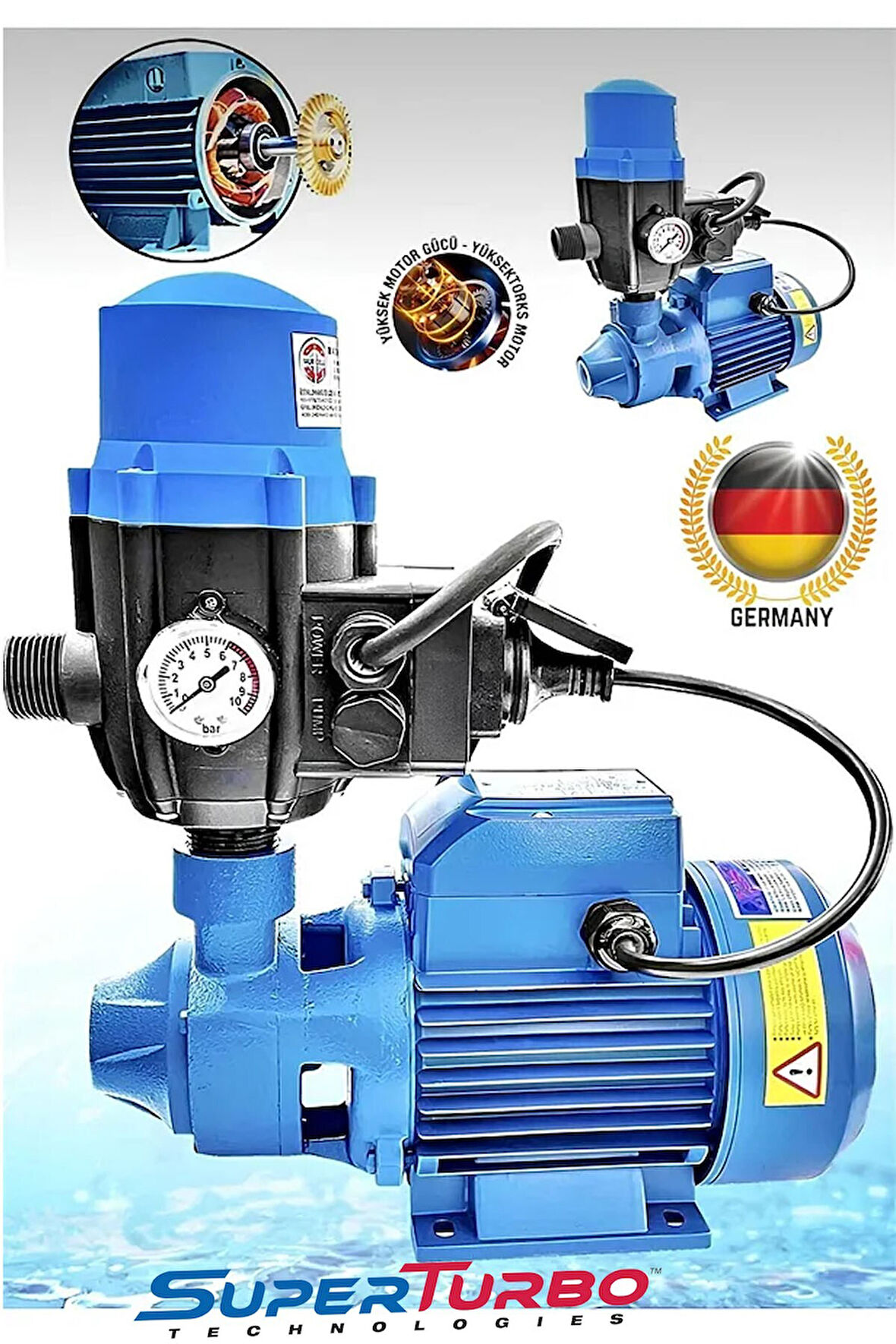 Yüksek Performanslı Su Pompası Mini Paket Hidrofor | DKM80 1HPX Alman Hidrofor Seti Su Motoru Pompa