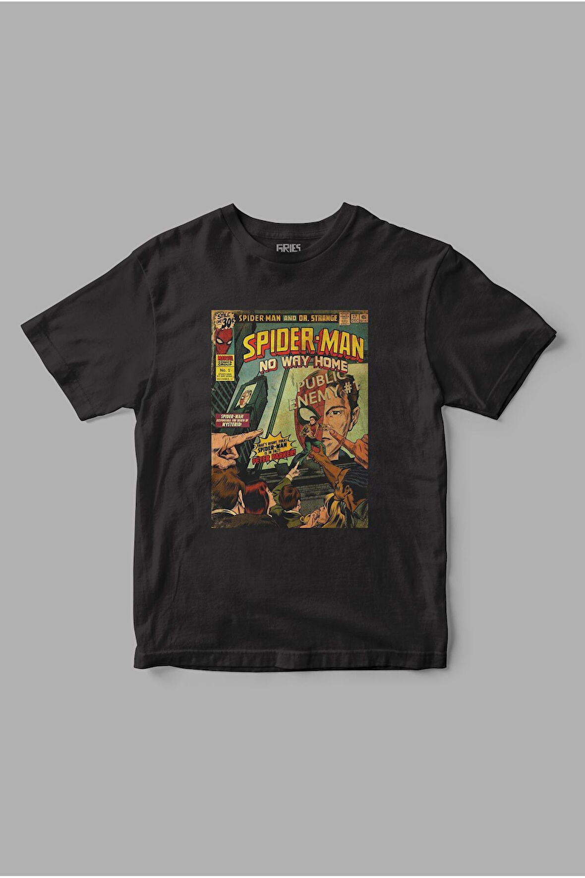 Spiderman "No Way Home" Old Comicbook Baskılı Tişört