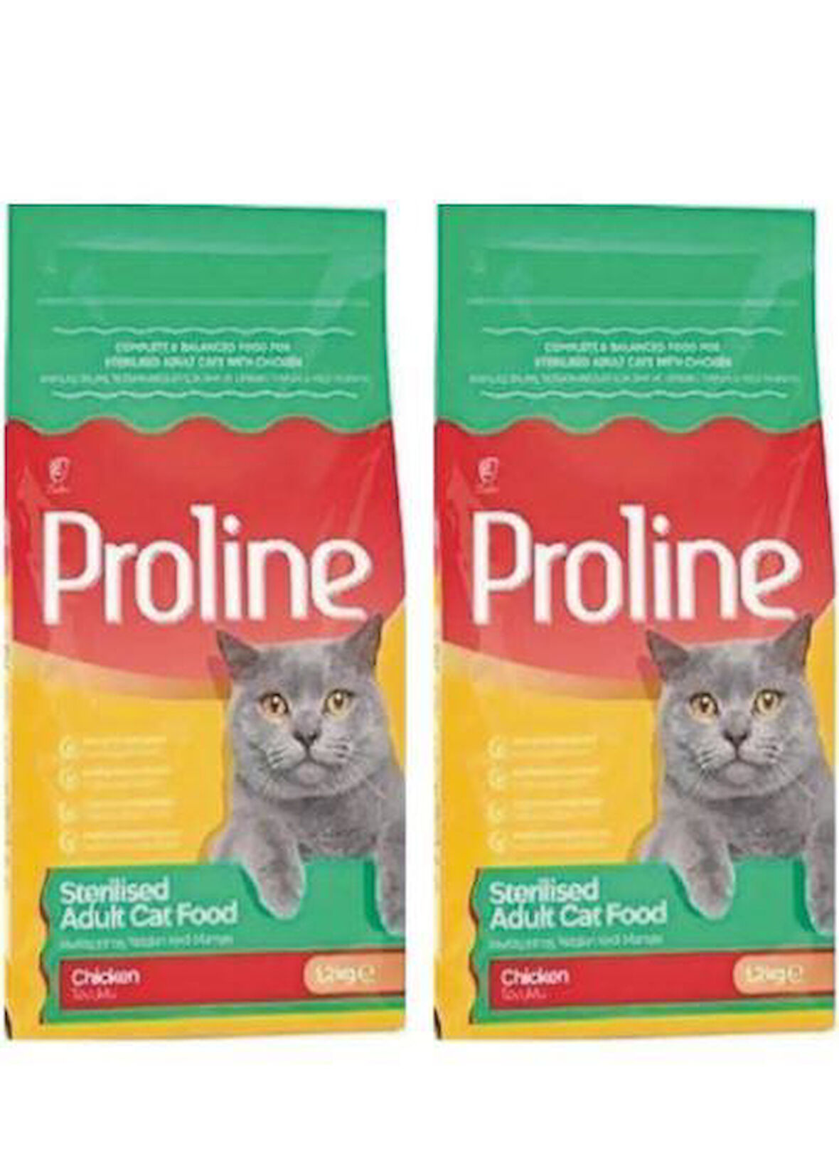 Pro Line Sterilised Tavuklu Kısır Kedi Maması 1.2 Kg *2 Adet