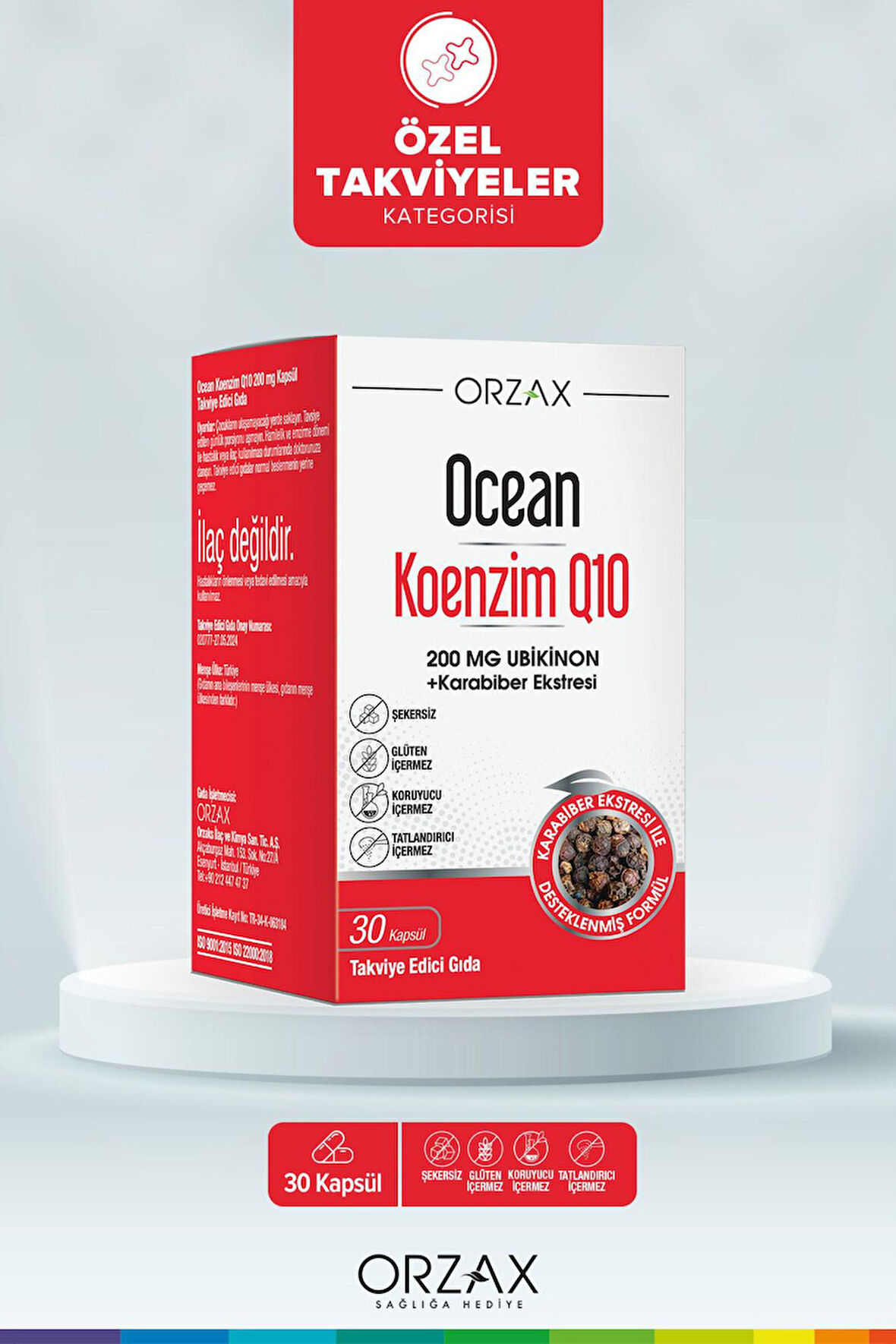 Ocean Koenzim Q10 200 mg 30 Kapsül