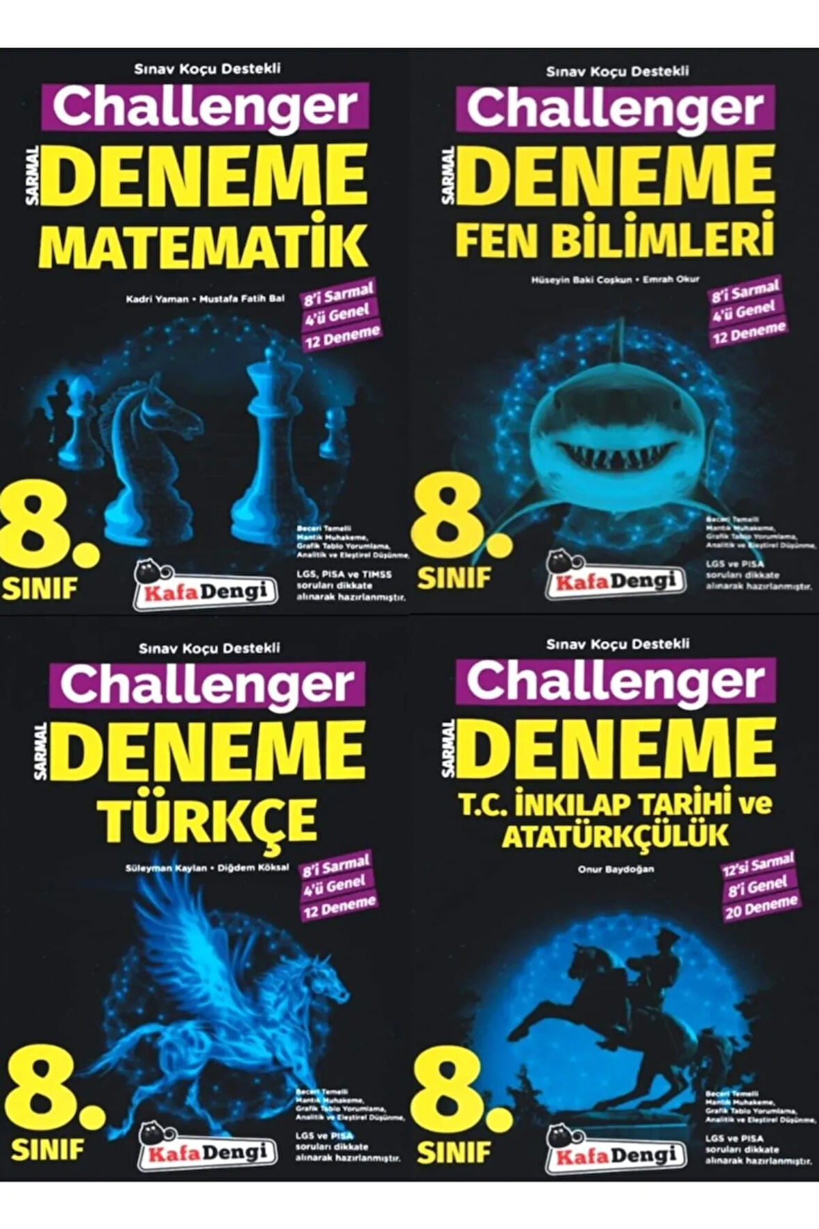 Kafa Dengi 8.sınıf Challanger Deneme Seti Türkçe Matematik Fen Bilimleri Inkılap Tarihi 4 Kitap