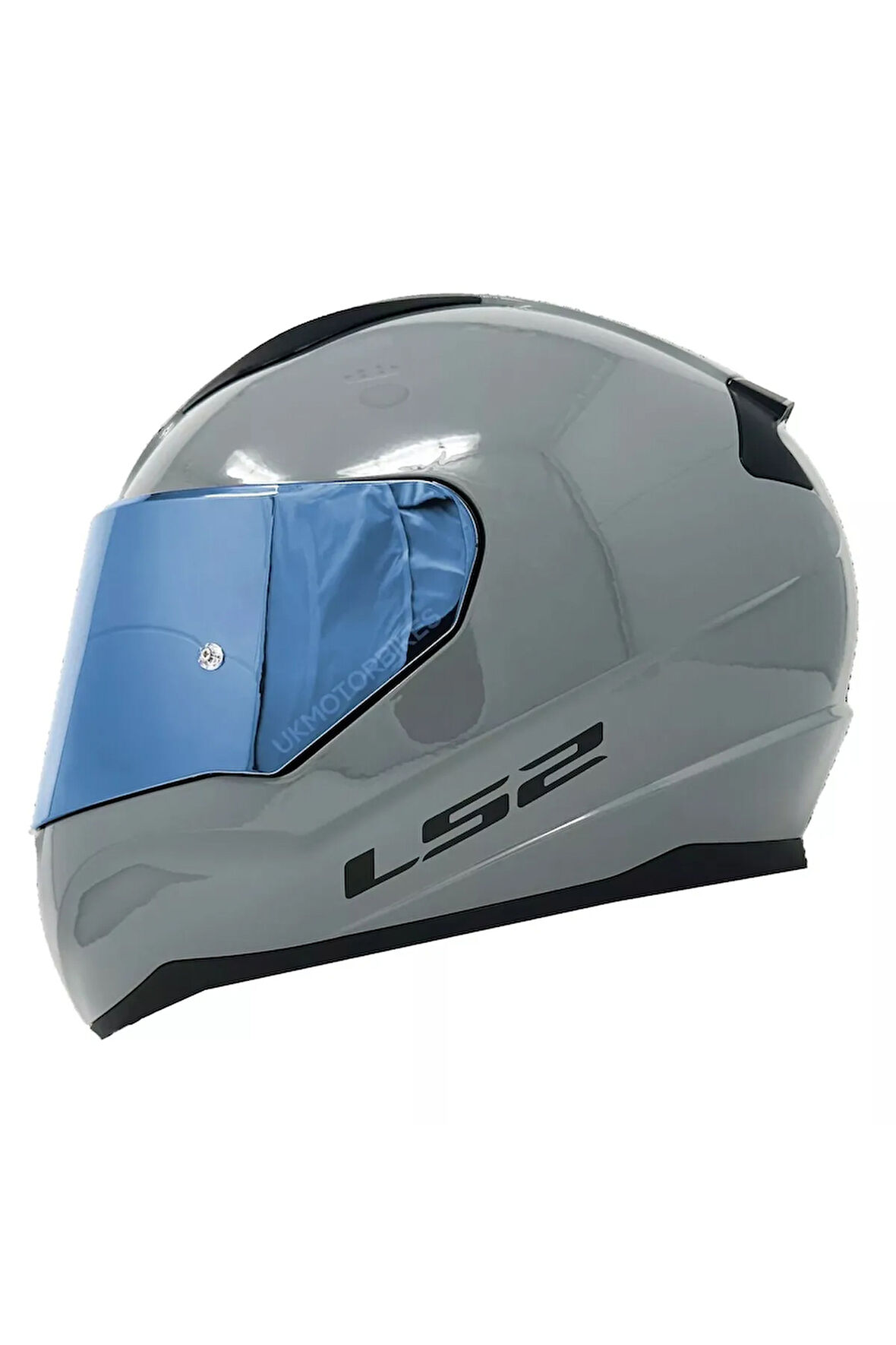 Rapıd 2 Nardo Gri Fullface Motosiklet Kaskı Mavi Camlı