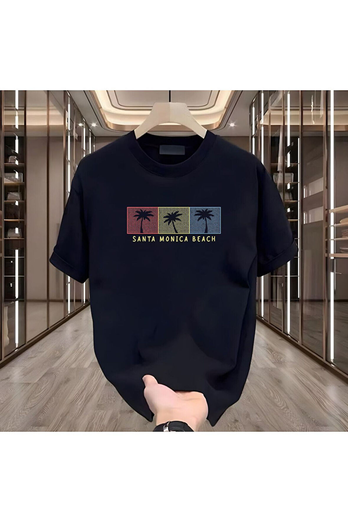 Santa Baskılı Beyaz Tshirt