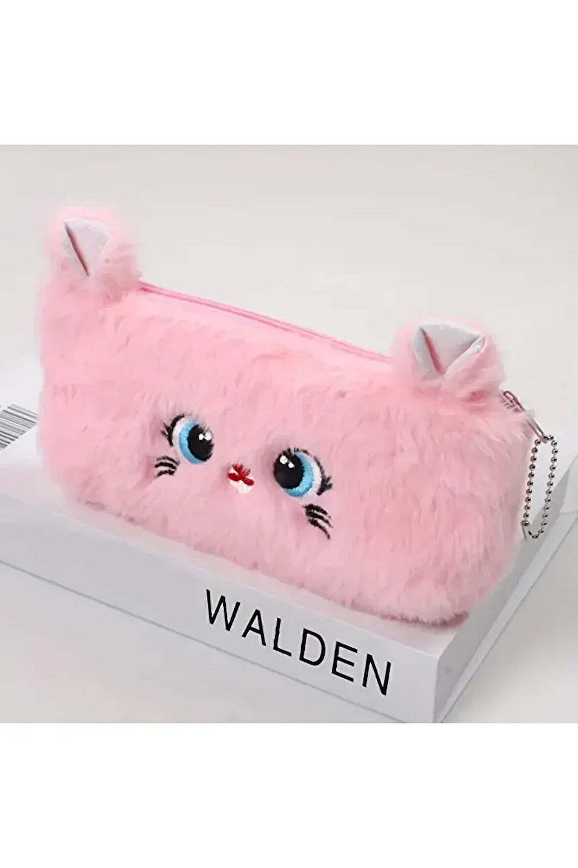 Süper Sevimli Kedi Figürlü Peluş Kalemlik Kalem Kutusu İthal