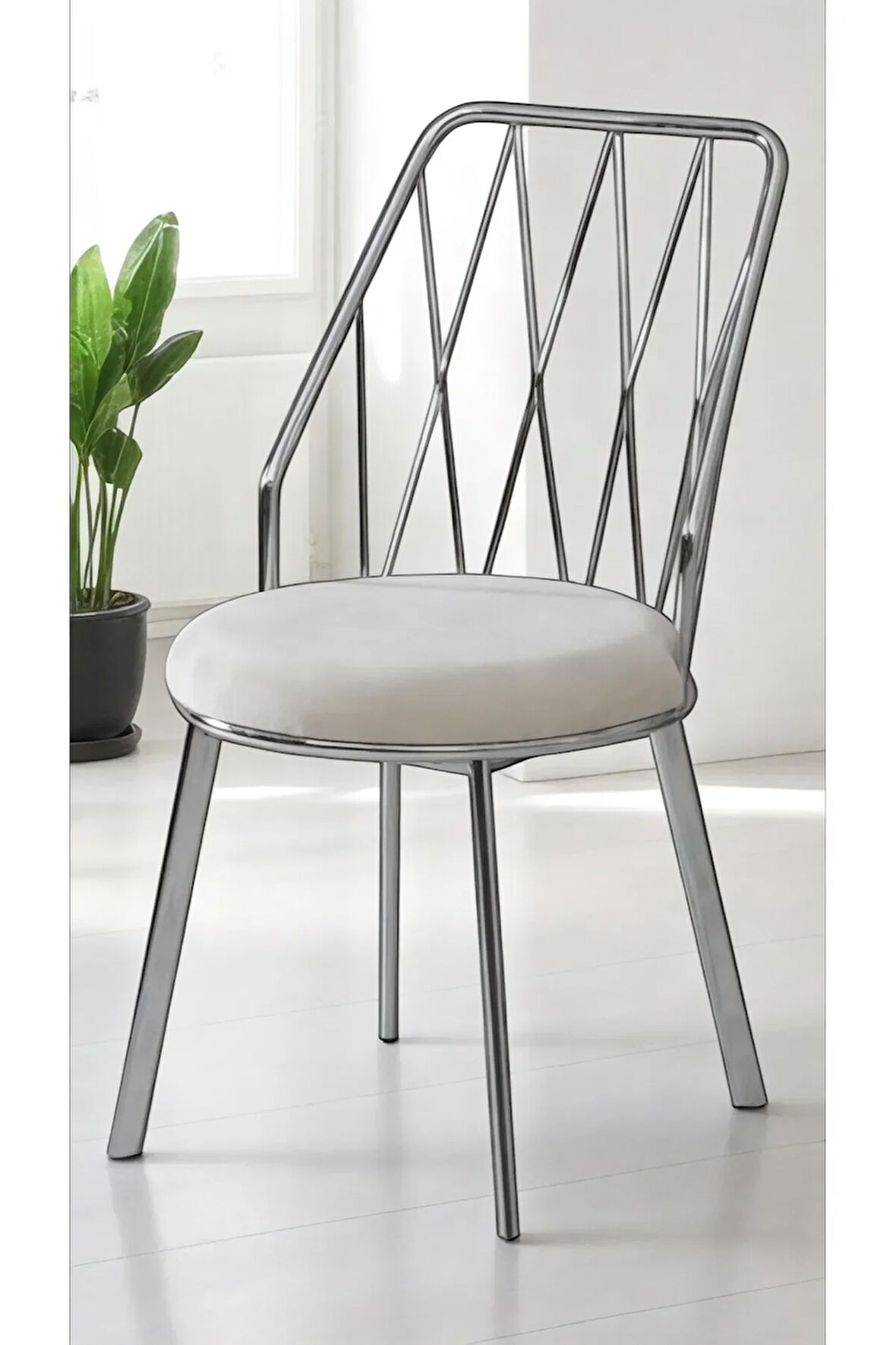 Yıldız Pro Demir-metal (6 LI) Kaplamalı Tel Sandalye Cafe Restoran Vs Babyface Kumaşlı