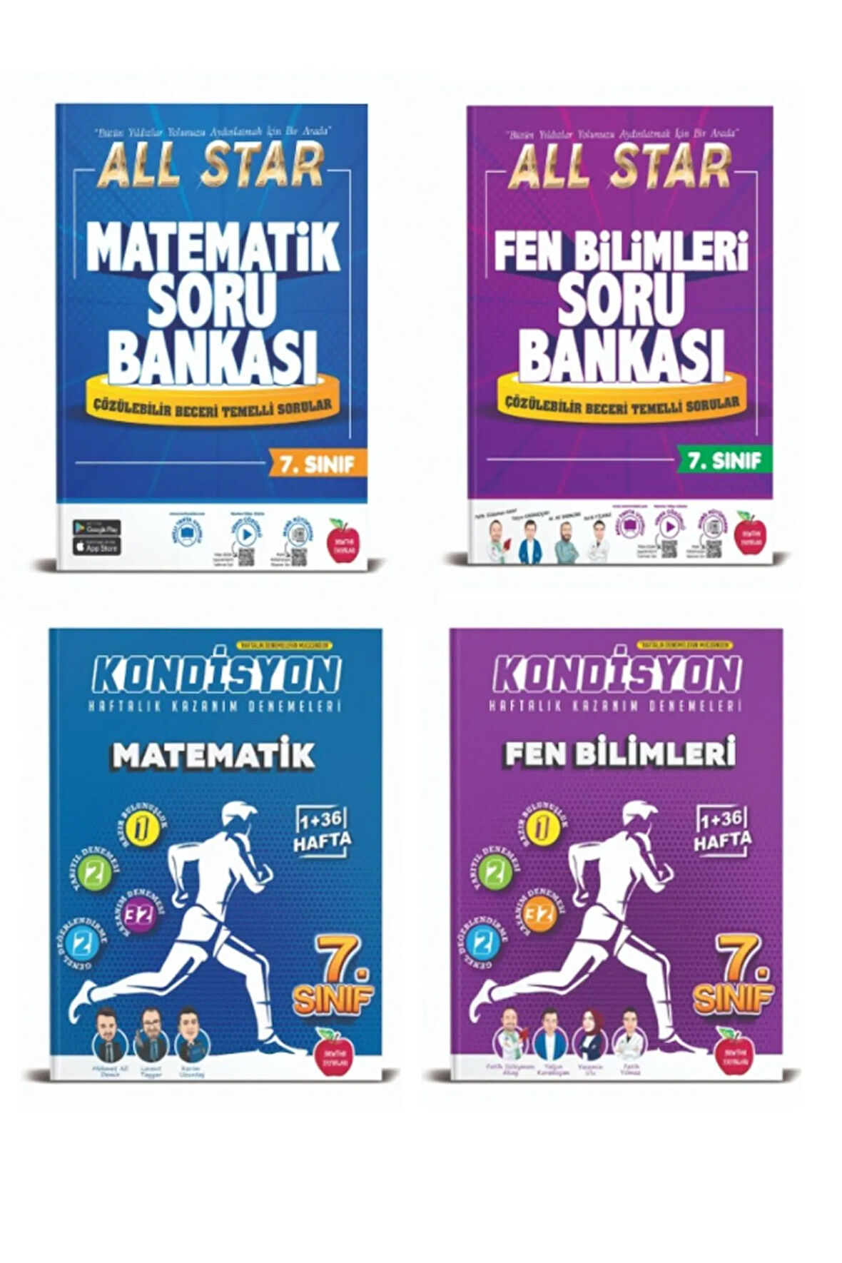 7.sınıf Matematik, Fen Bilimleri All Star Soru Bankası Kondisyon Deneme Seti Hediyeli