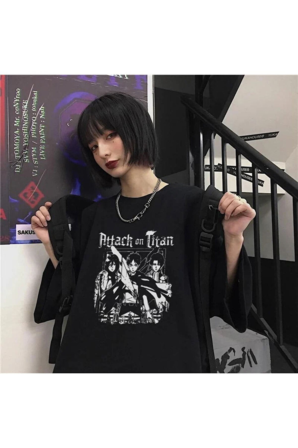 Anime Attack On Titan Baskılı (unisex) T-shirt