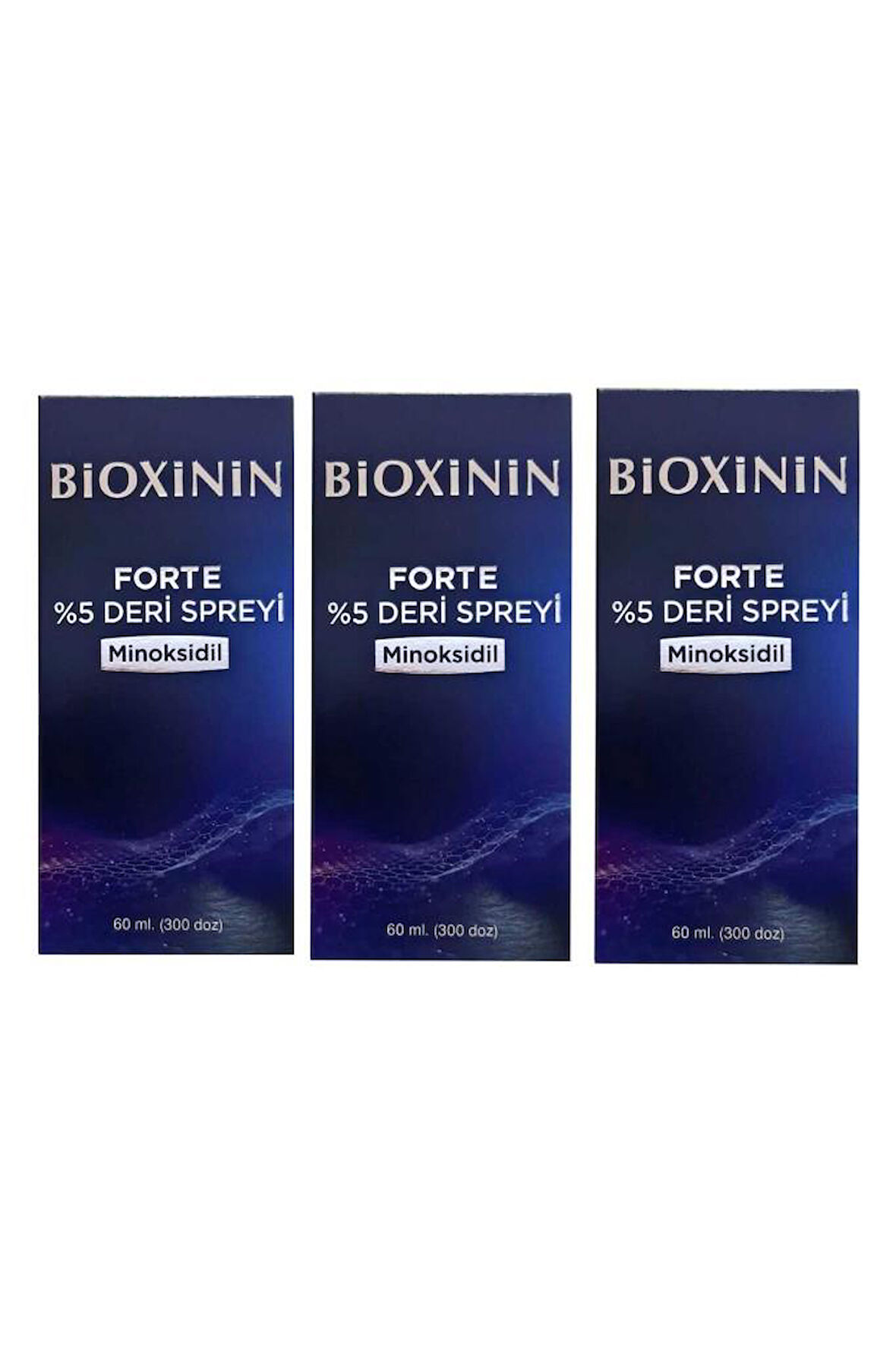 Bioxinin Forte %5 Deri Spreyi 60 ml 3 adet Yeni AMBALAJ 