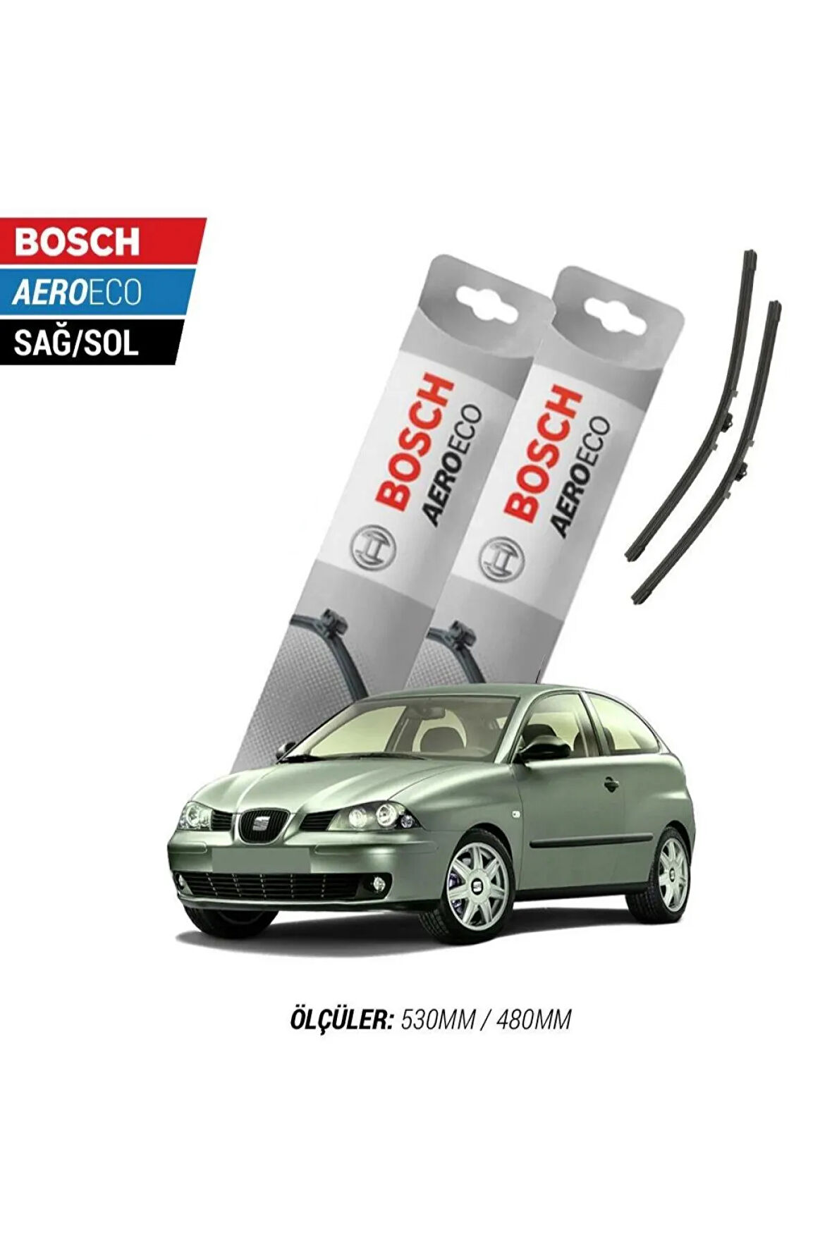 Seat İbiza 2003 Model Bosch Aeroeco Muz Silecek Takımı