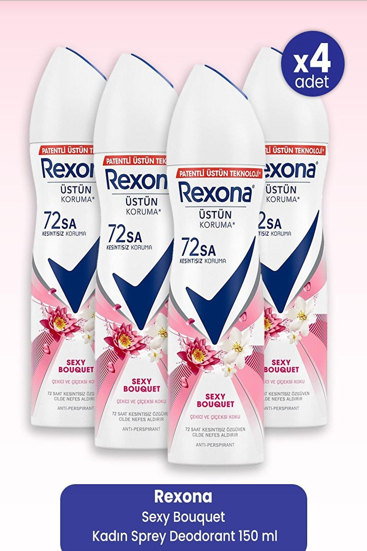 Sexy Bouquet Kadın Sprey Deodorant 150 Ml X 4 Adet