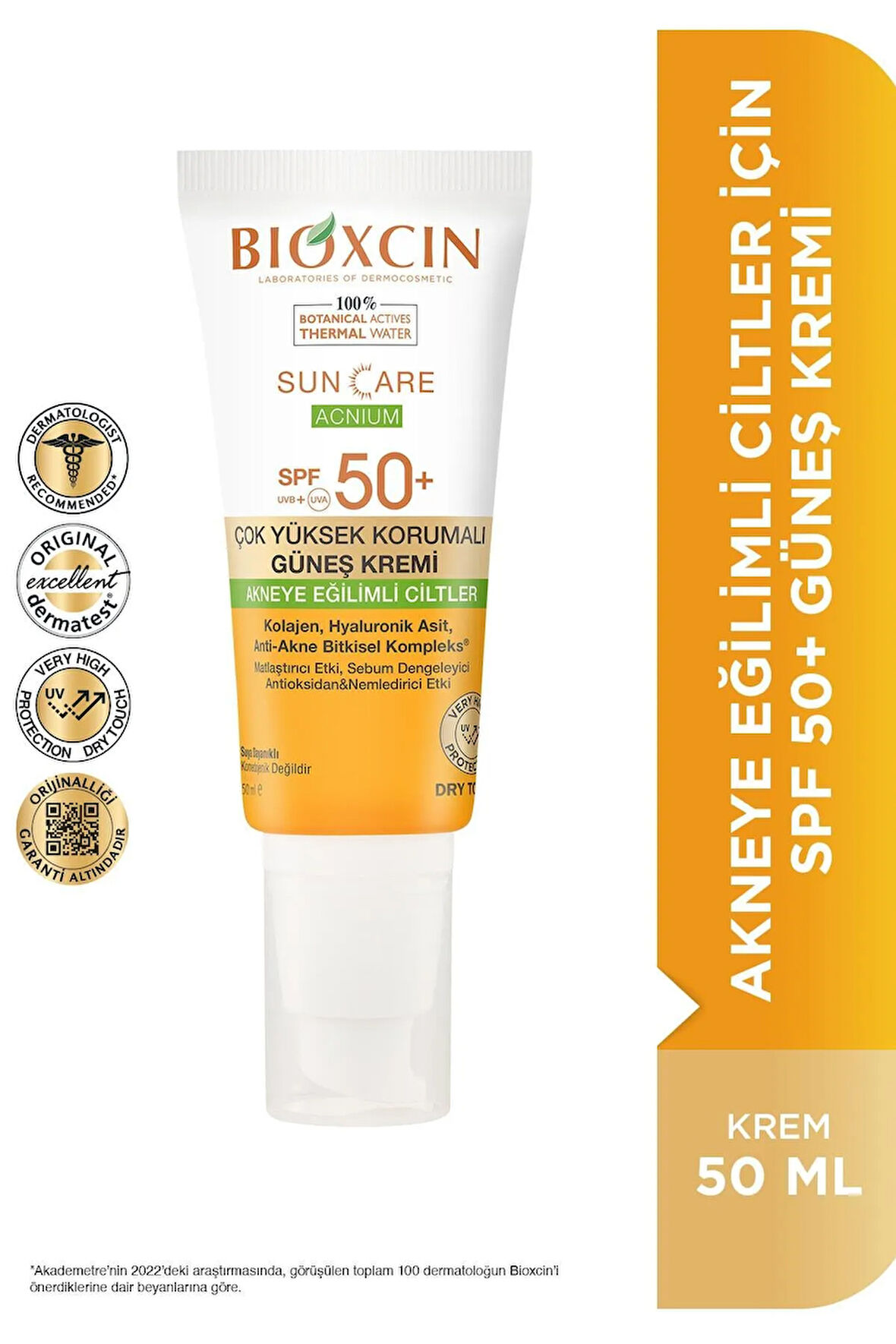 Sun Care Acnium Spf50 Akneye Eğilimli Ciltler Için Güneş Kremi 50 ml