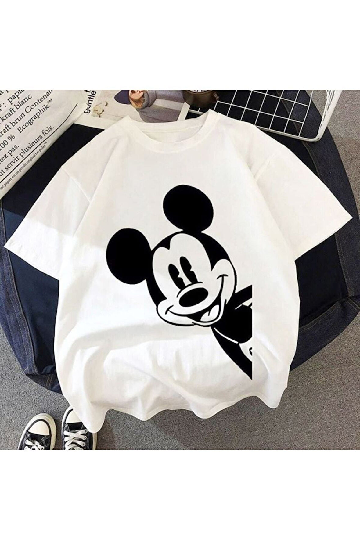 Mickey Baskılı Çocuk Tişört garalio