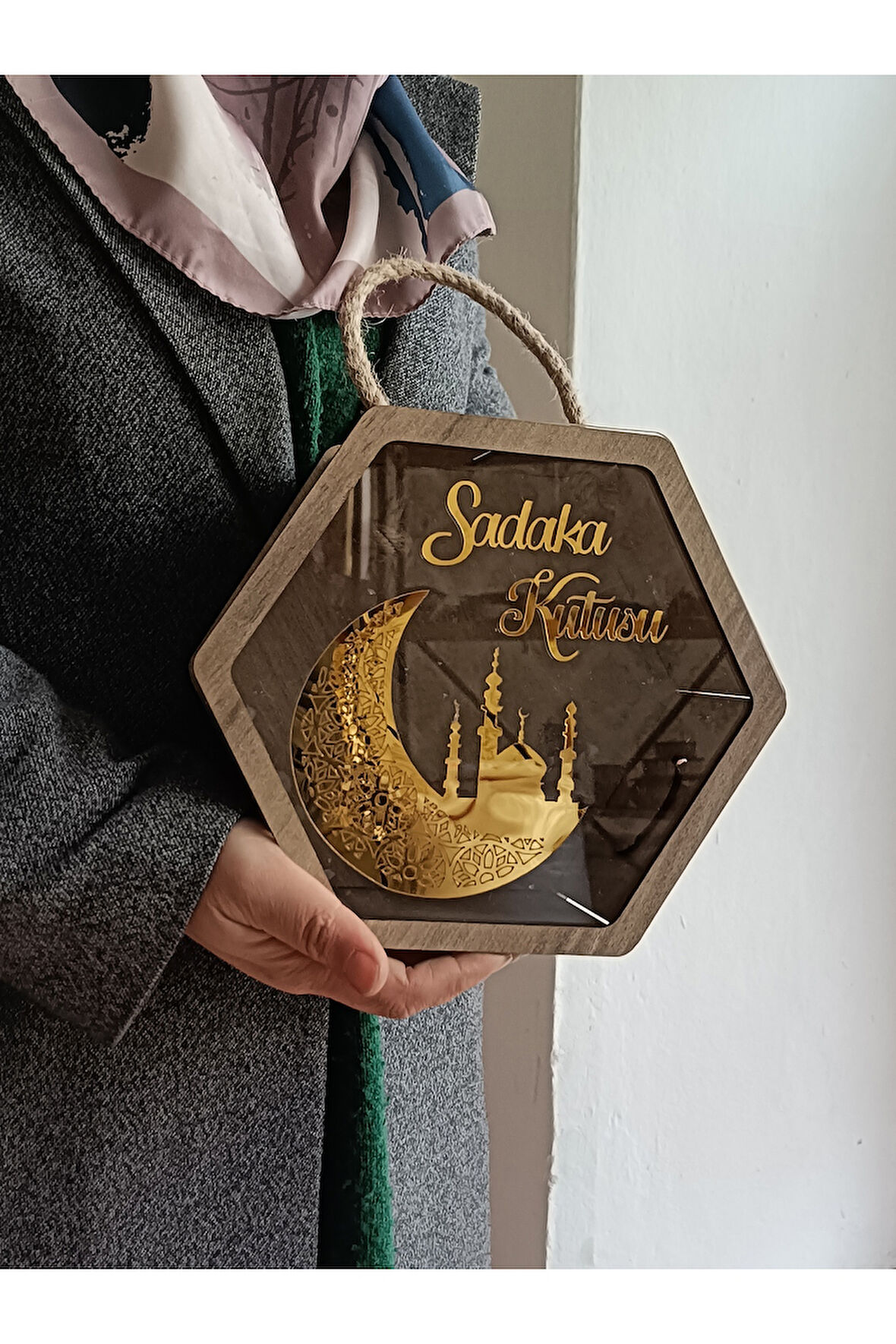 Cami Görselli Sadaka Kutusu (RAHAT AÇMA KAPATMA)