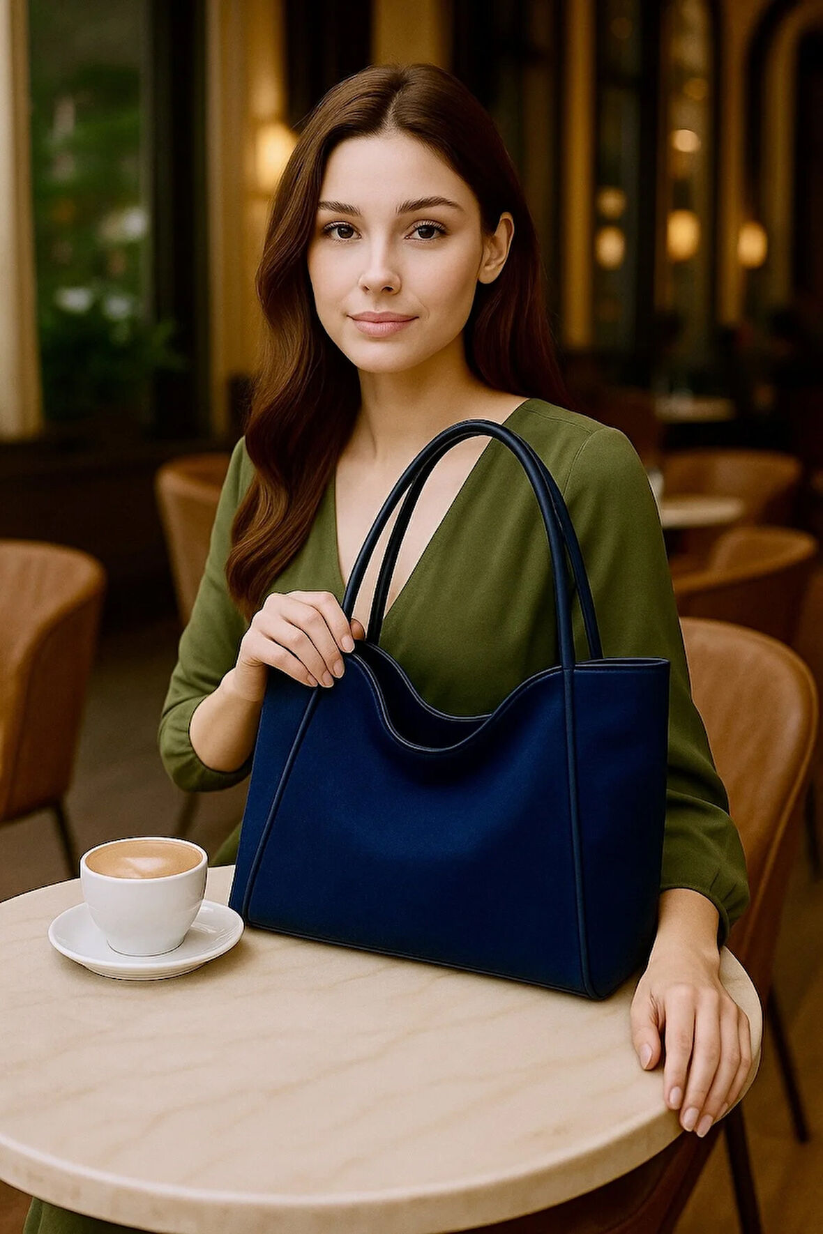 Lüks Suede Omuz ve Günlük Tote Çanta