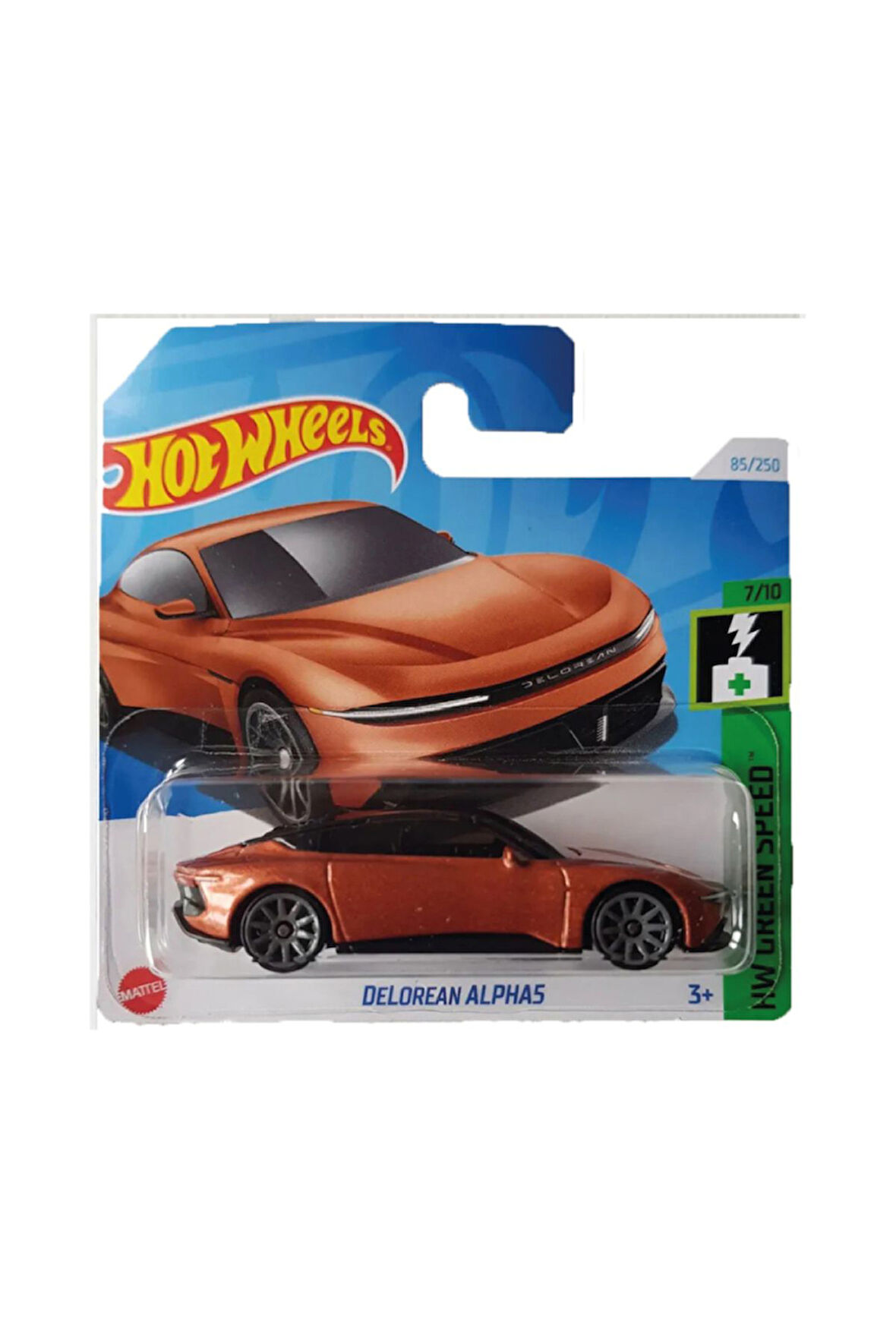 1/64 Ölçek Tekli Regular Arabalar HTD32 Hw Green Speed / Delorean Alphas