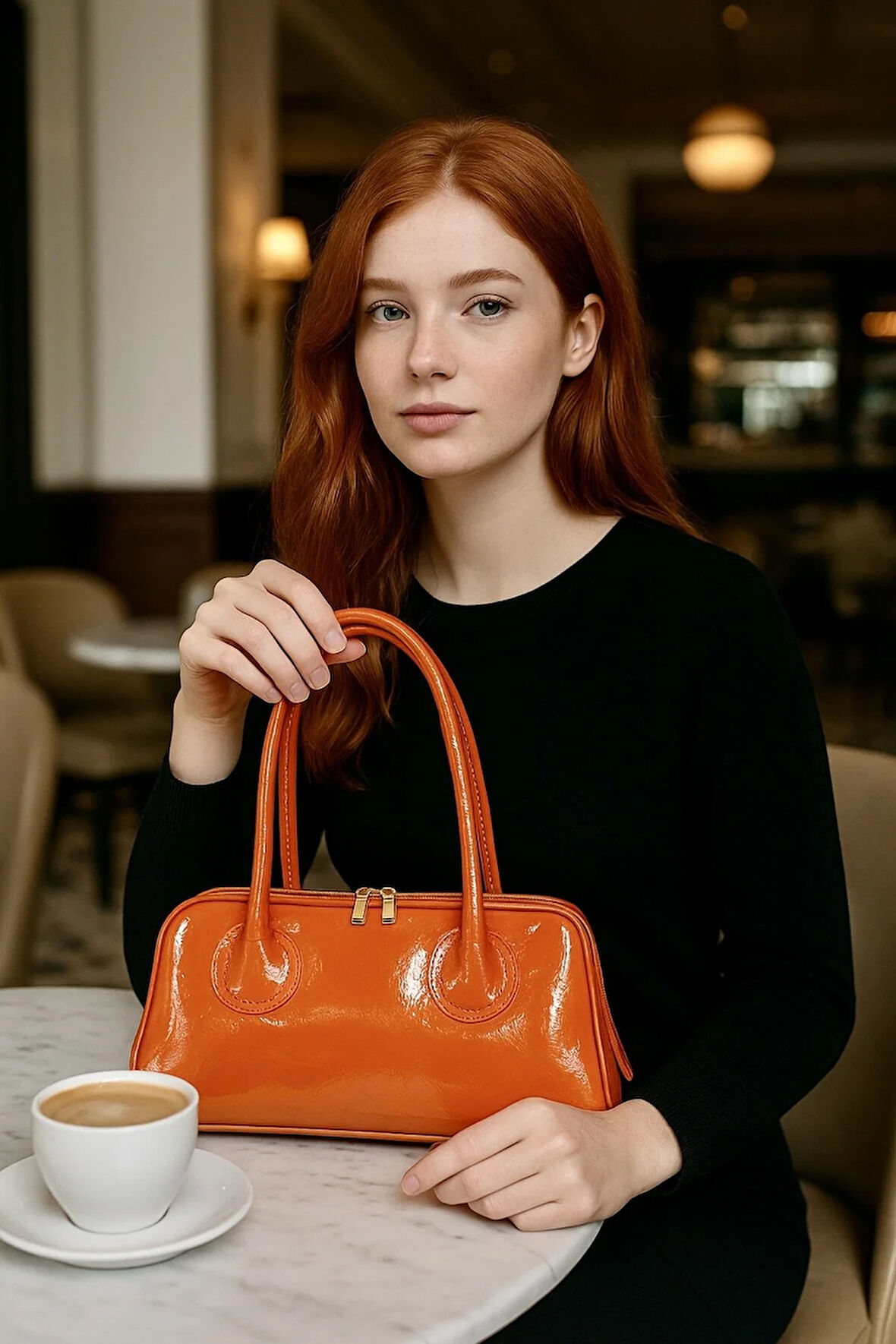 Pera Lüks Parlak Deri Omuz Çantası – Trend & Şık Tasarım