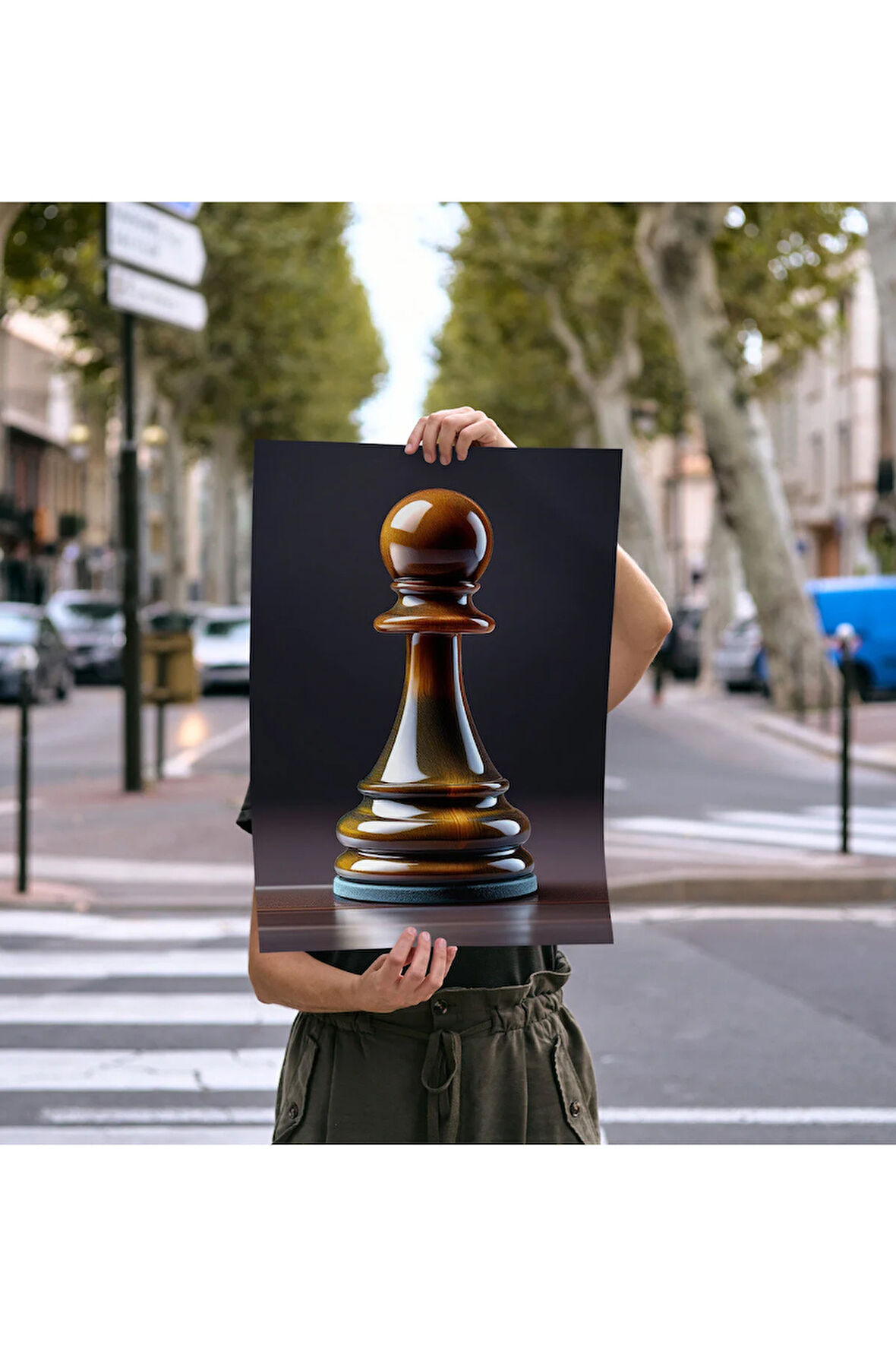 Çerçevesiz Poster Dijital Baskı - Piyon - Satranç