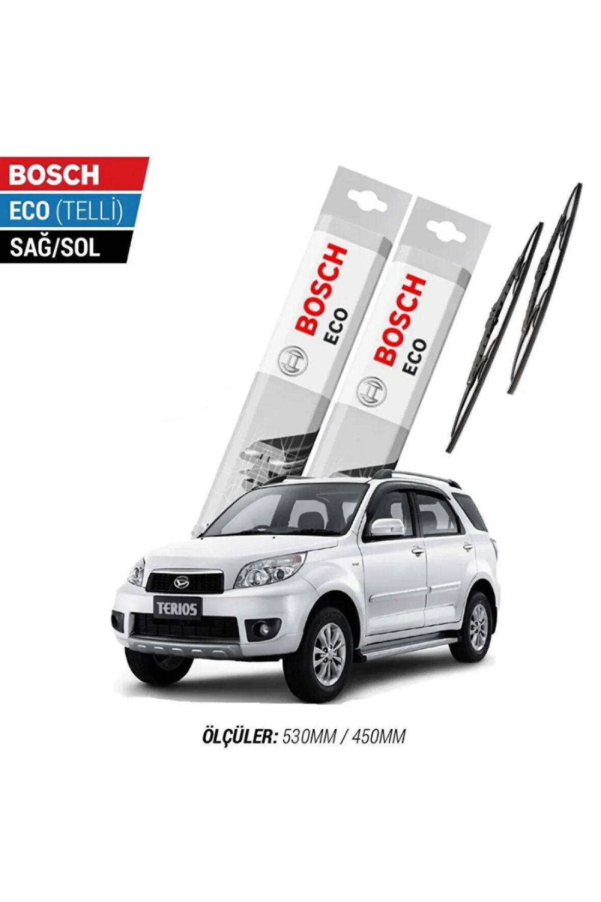 Daihatsu Terios 2008 Model Silecek Takımı Bosch Eco (telli)