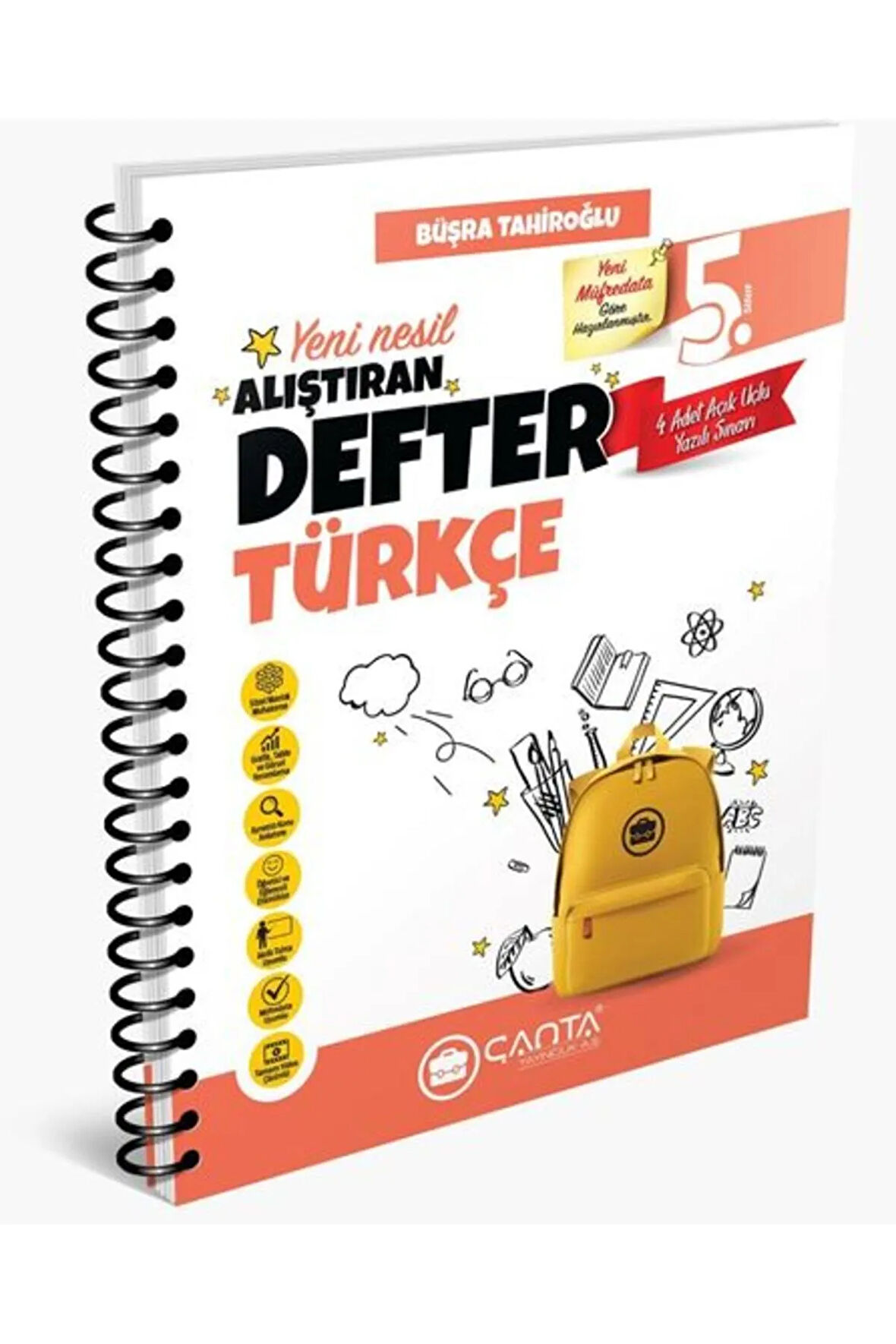 Çanta Yayıncılık 5 Sınıf Türkçe Okula Yardımcı Öğreten Defter - Yeni Baskı