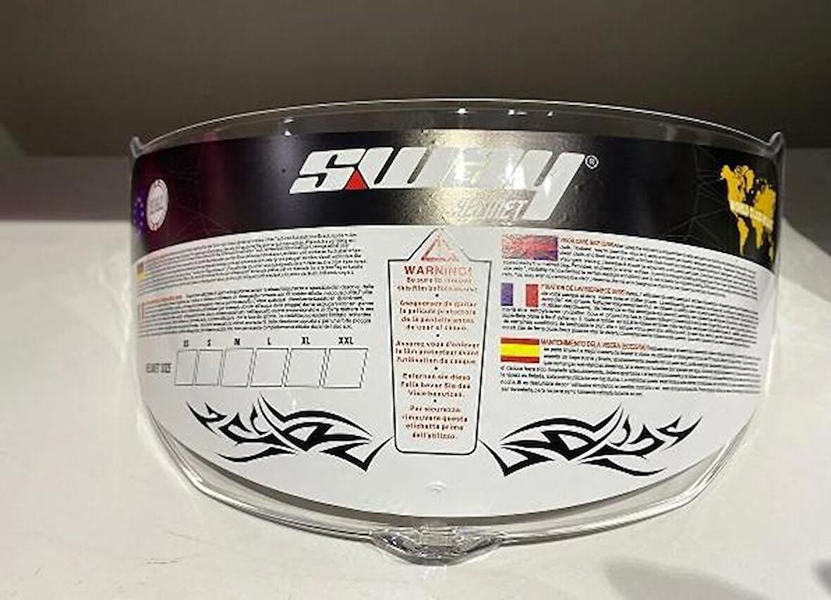 Sway (816-820-925-861-865-X1-726X-917-902) Motosiklet Kapalı Kask Vizörü Şeffaf Kask Camı