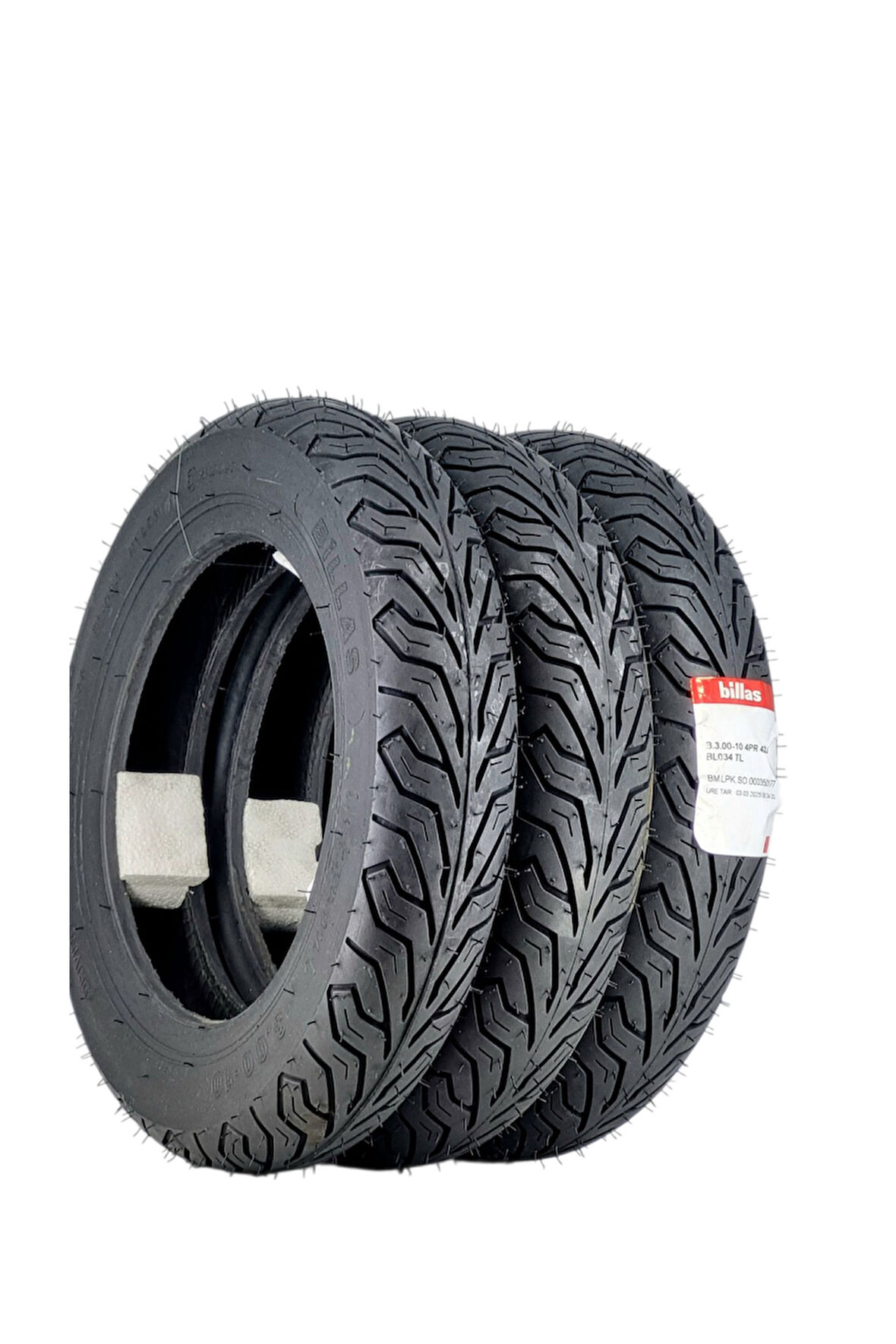 300-10 Dubleks (TL) Üç tekerlikli motosiklet lastiği 3 adet takım bl084