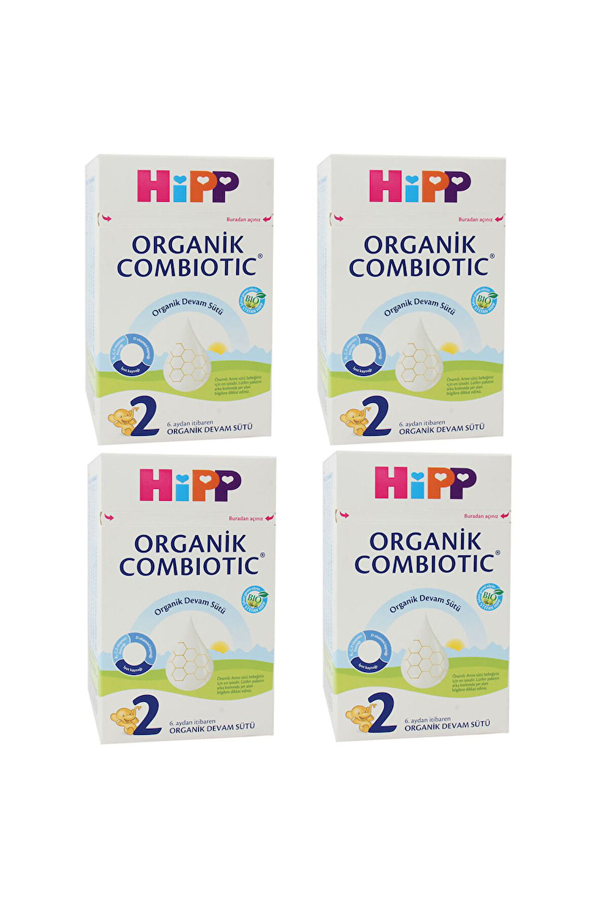 Hipp 2 Organik Combiotic Devam Sütü 800 gr 4 Adet