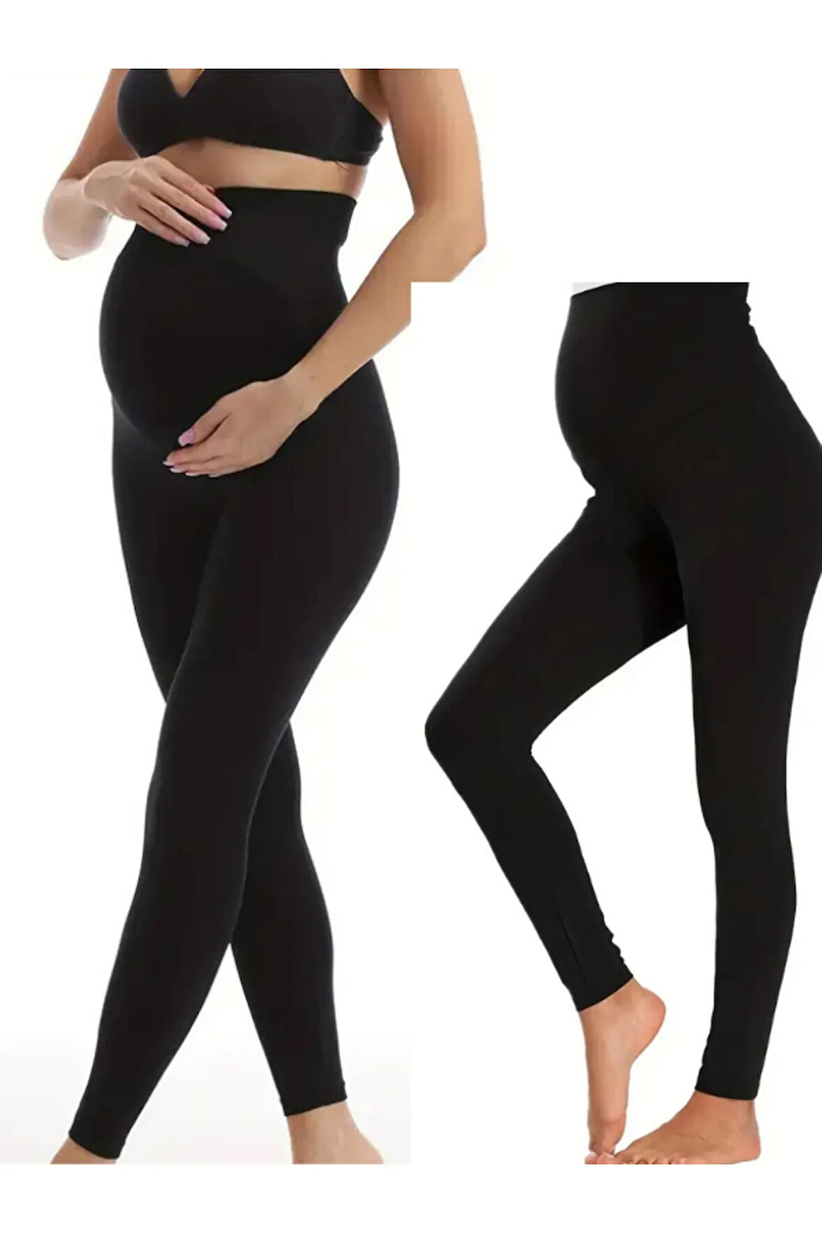 Korseli 1 Beden Ayarlanabilir Bel Organik Pamuklu Hamile Tayt