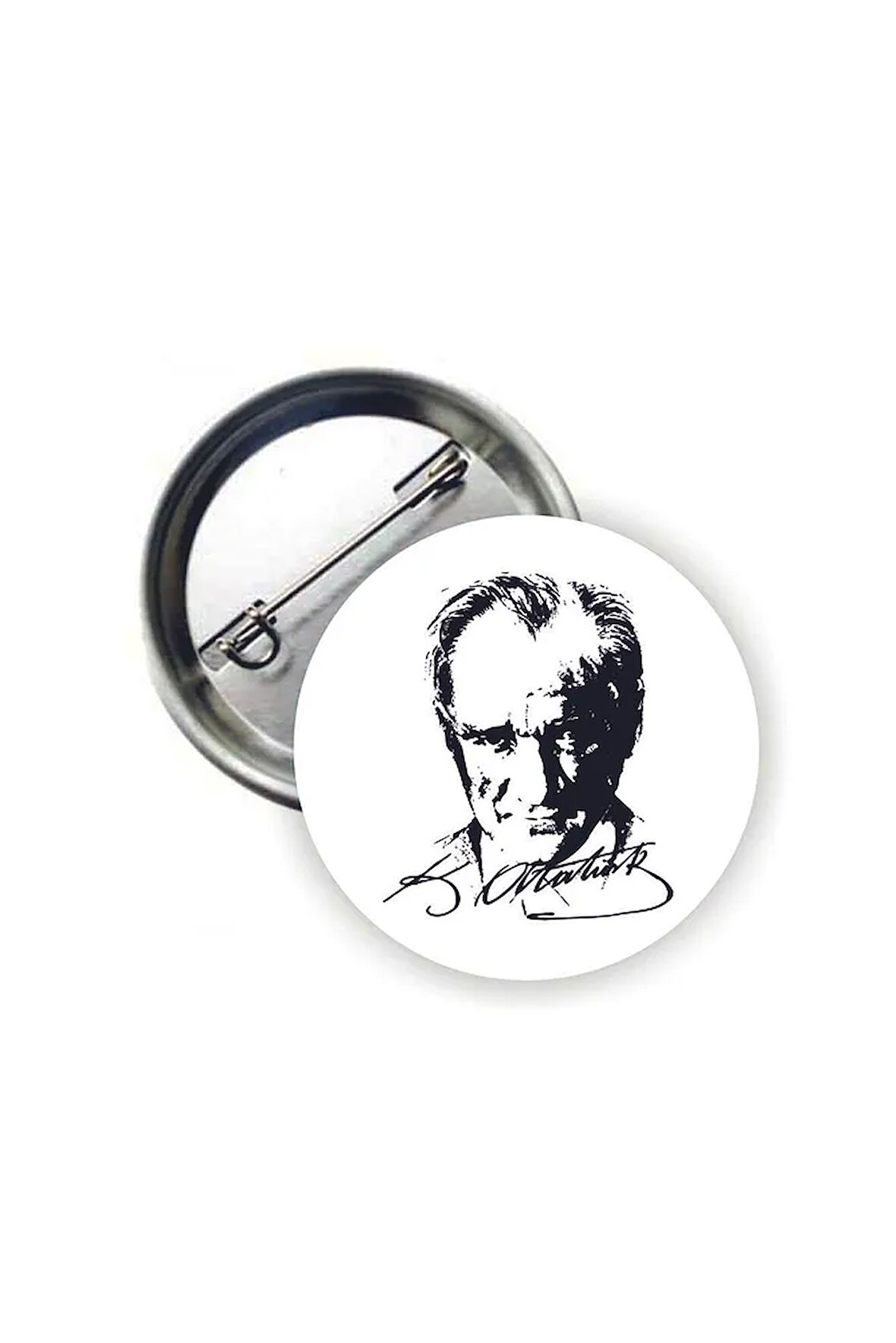 Mustafa Kemal Atatürk İmzalı Buton Rozet