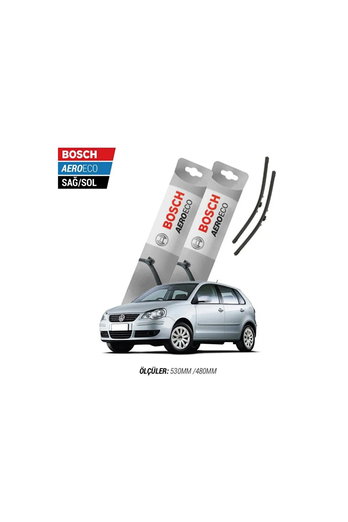 Volkswagen Polo 2009 Model Bosch Aeroeco Muz Silecek Takımı
