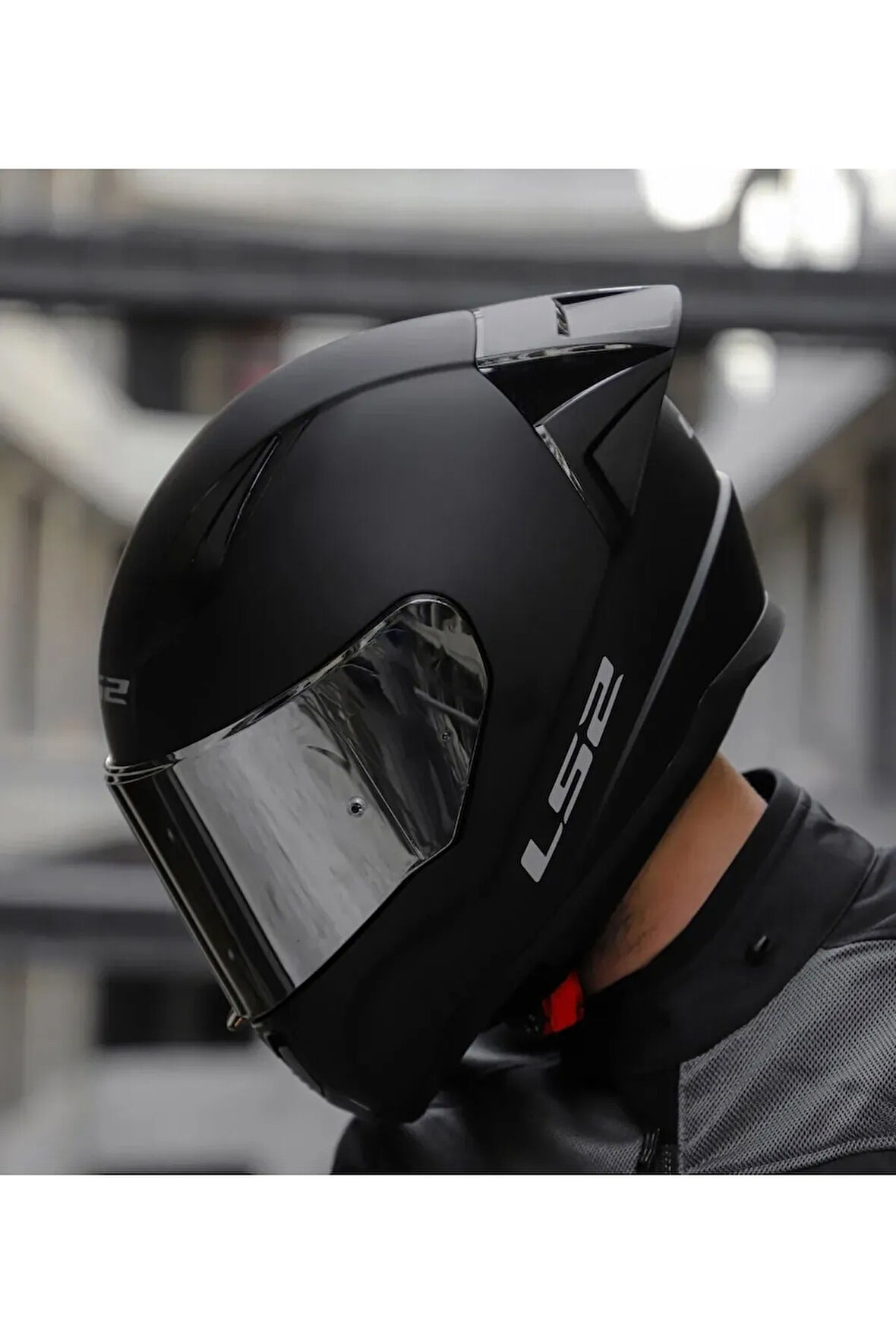 Rapıd 2 Race Mat Siyah Fullface Motosiklet Kaskı Gri Camlı