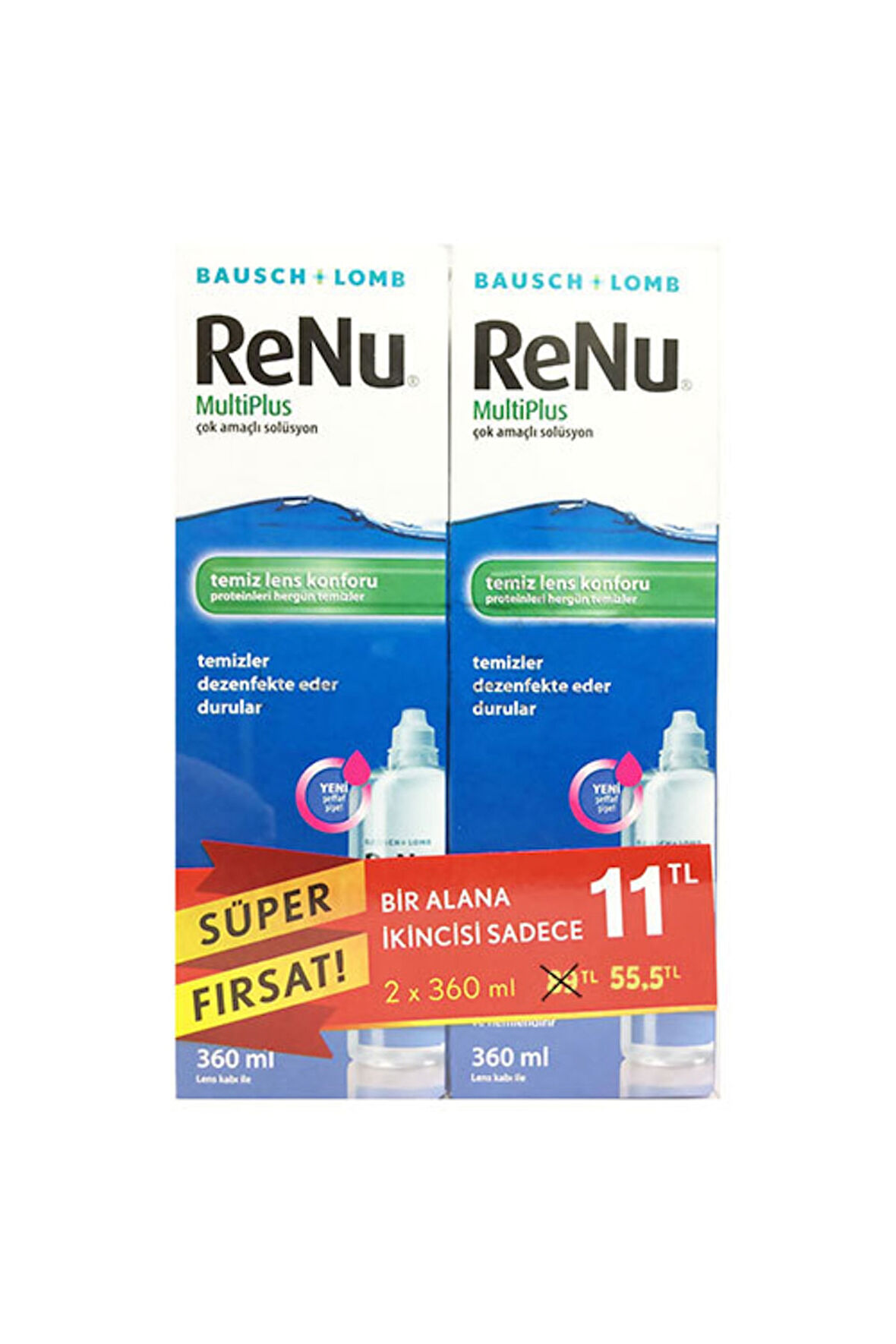 Renu Multiplus Lens Solüsyonu 2'li 2x360 ml
