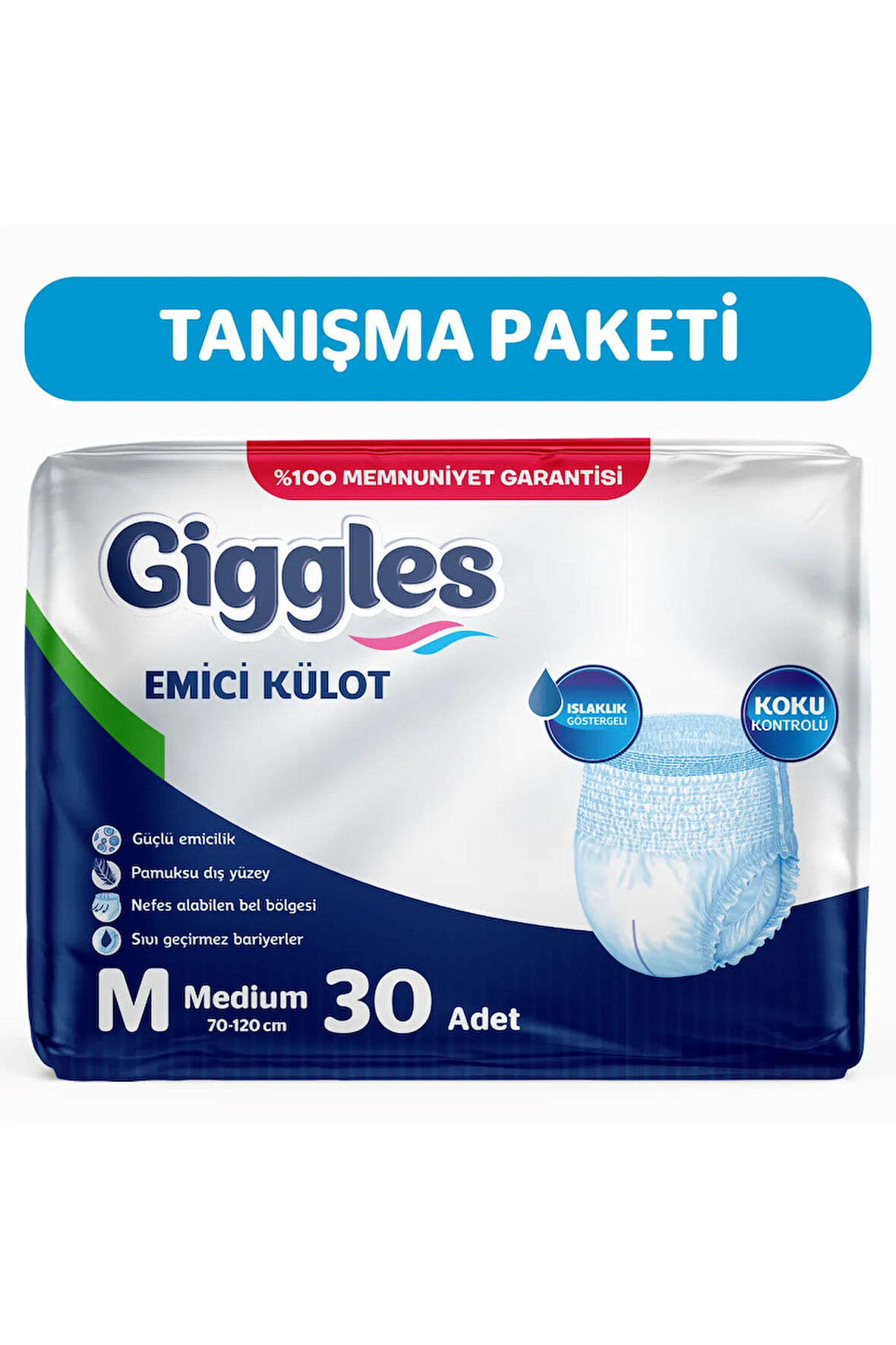 Yetişkin Emici Külot Medium 30'lu 1 Paket 30 Adet