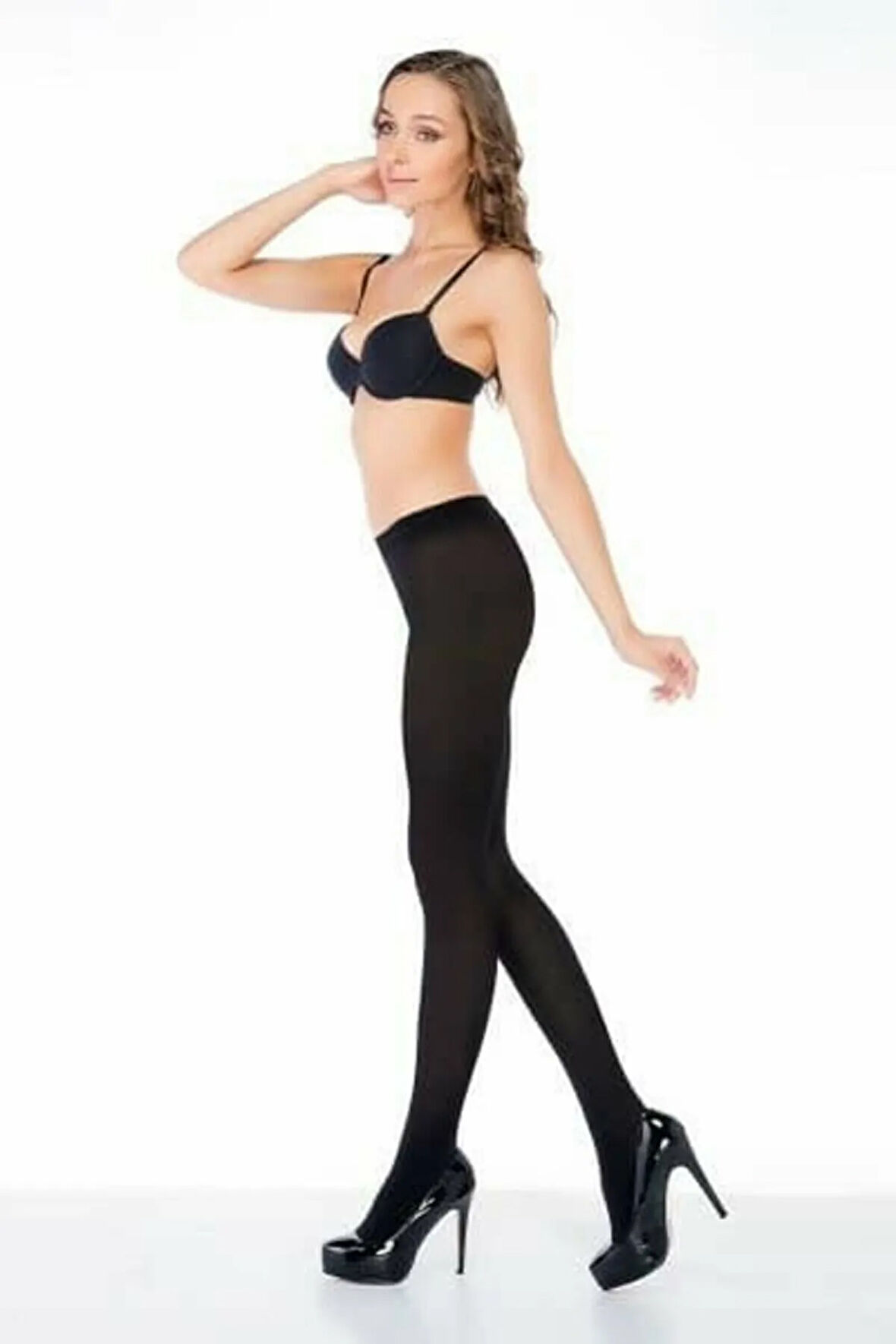 Maxi Mikro 40 Siyah Büyük Beden Külotlu Çorap 5xxl