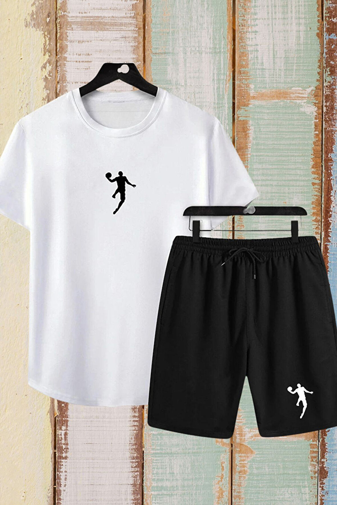 Unisex futbolcu baskılı takım , Şort ve Tişört Takımı