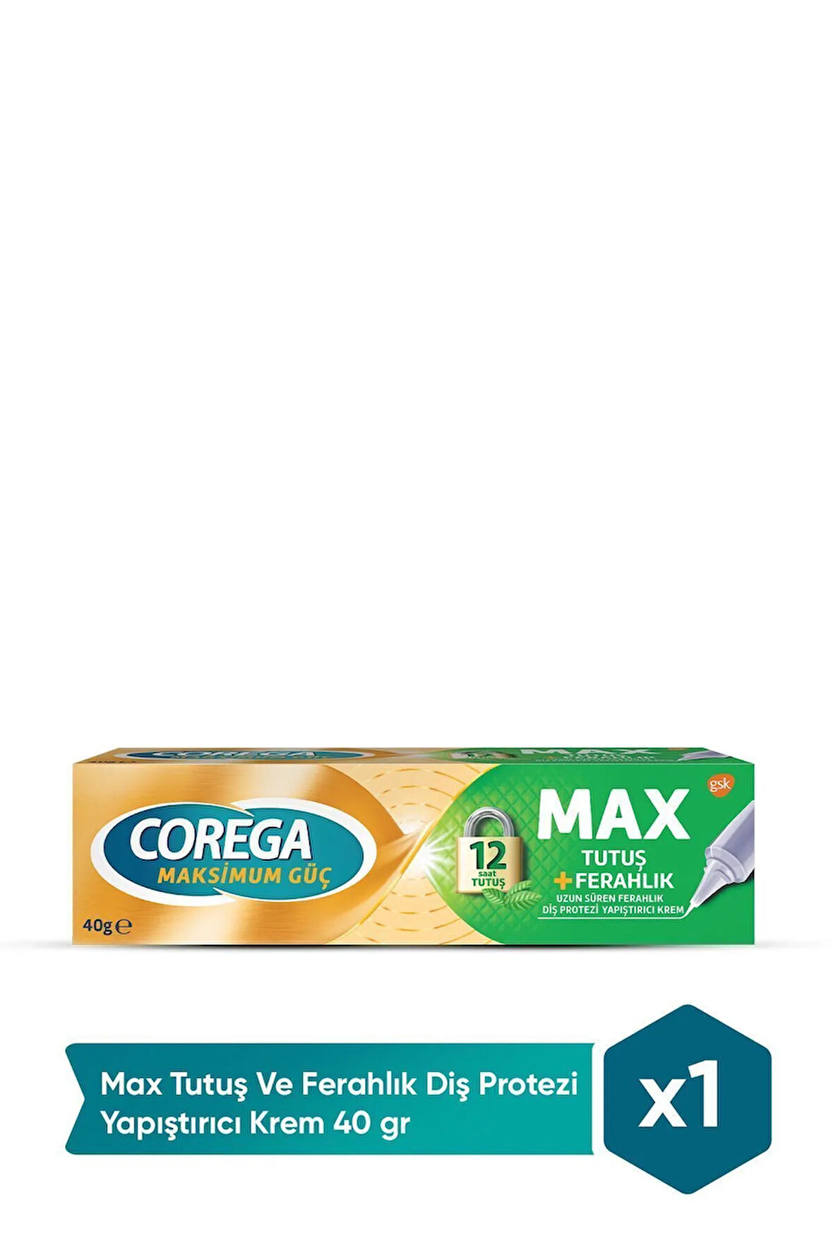 Max Tutuş Ve Ferahlık Diş Protezi Yapıştırıcı Krem 40 gr