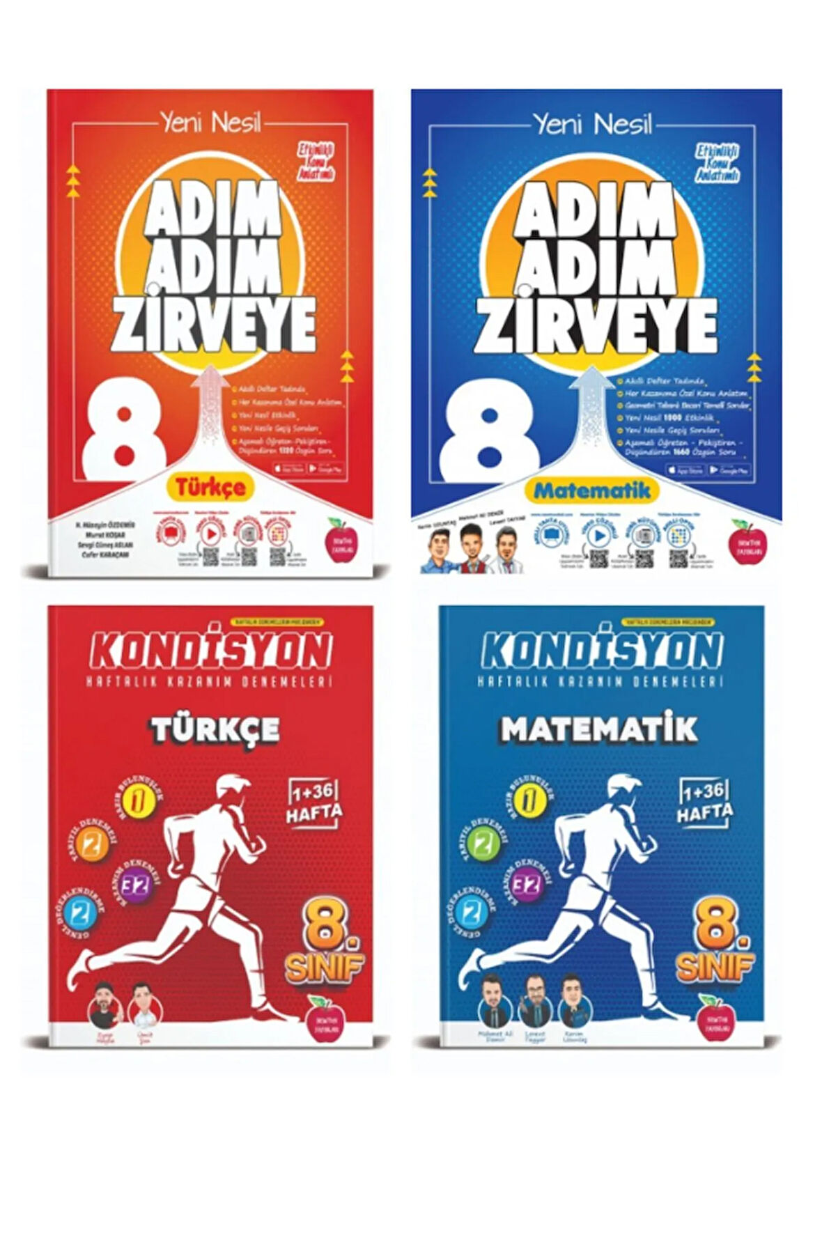8.sınıf Türkçe, Matematik Adım Adım Soru Bankası Kondisyon Deneme Seti Hediyeli